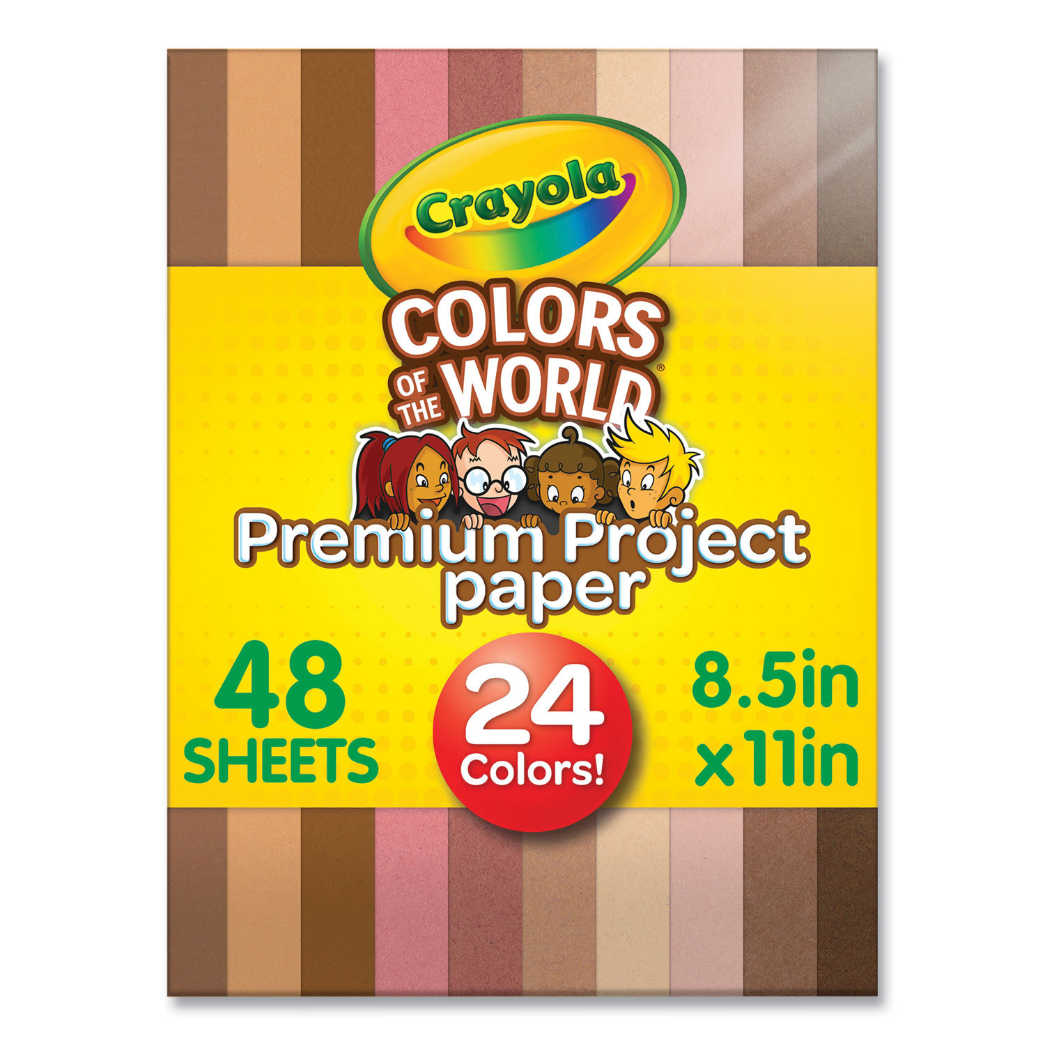 Colors of the World Premium Project Paper, 8.5 x 11, 24 Assorted Colors,  48/Pack - Myriad Greeyn Office Supplies - Disabled Veteran Owned SDVOSB,  AbilityOne Distributor