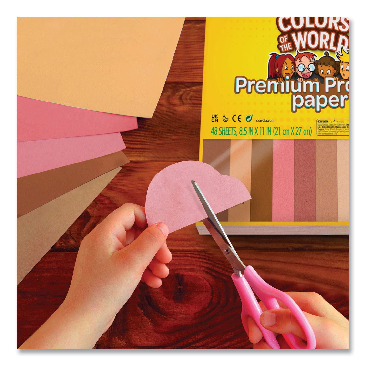 Crayola Construction Paper in Colors of The World, 8.5” x 11”, 24 Colors,  Craft Supplies, 48 Sheets