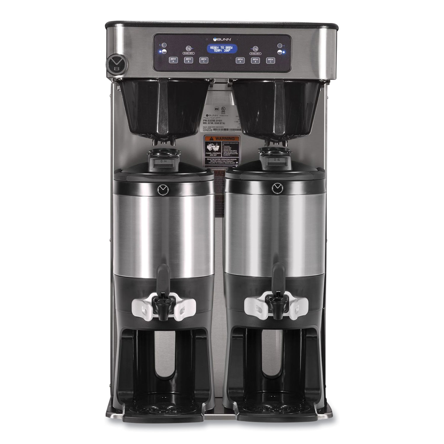 Bunn® Icb Infusion Series Twin Tall Coffee Brewer 51 Cups Silverblack Image Supply