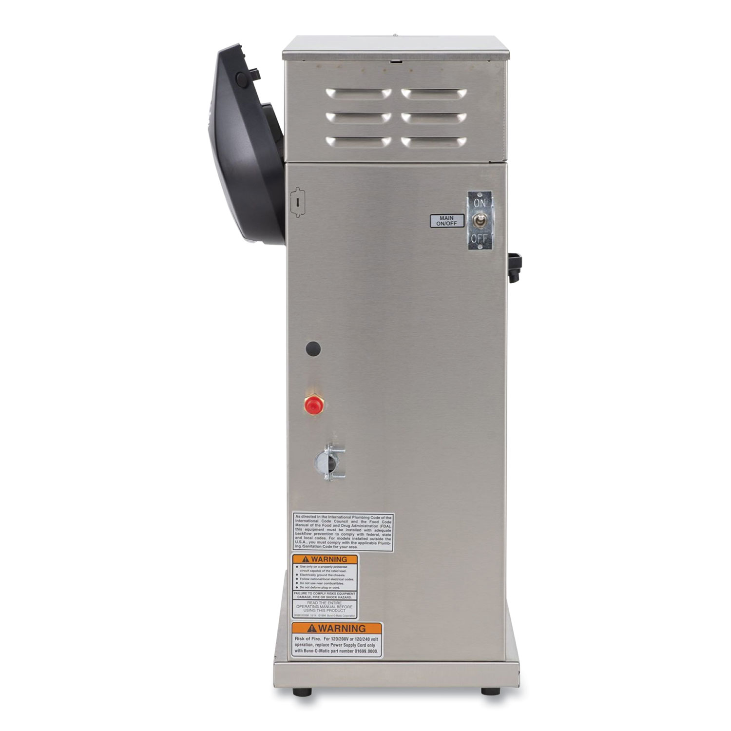 AXIOM DV-APS Airpot System, 12 Cups, Silver/Black - Office Source 360