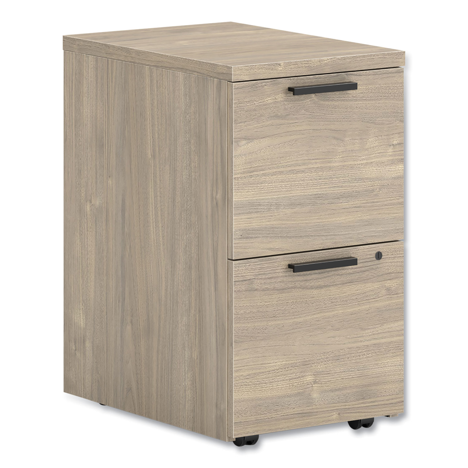 10500 Series Mobile Pedestal File, Left/Right, 2-Drawers: File/File, Legal/Letter, Kingswood Walnut, 15.75″ x 22.75″ x 28″