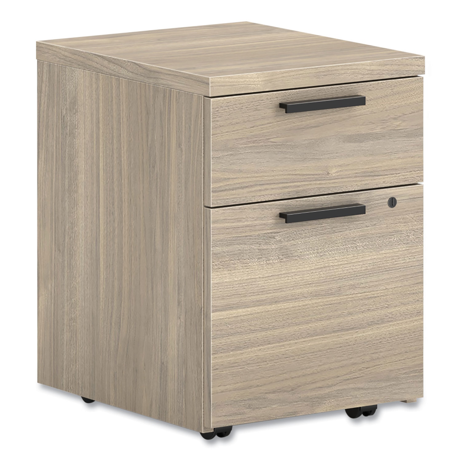 10500 Series Mobile Pedestal File, Left/Right, 2-Drawers: Box/File, Legal/Letter, Kingswood Walnut, 15.75″ x 19″ x 22″