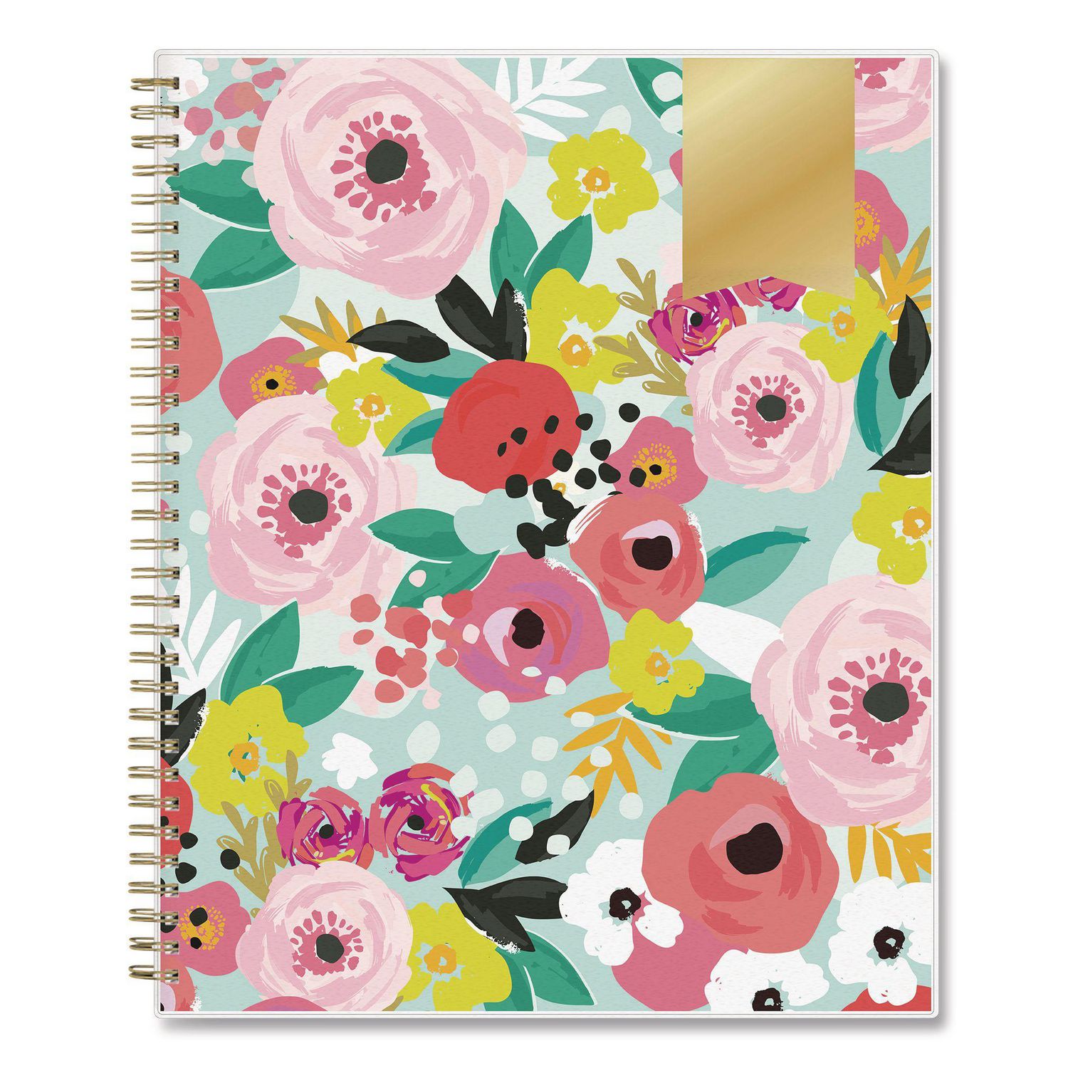 Day Designer Secret Garden Mint Frosted Weekly/Monthly Planner, 11 x 8.5,  Multicolor Cover, 12-Month (Jan to Dec): 2024 - Pointer Office Products