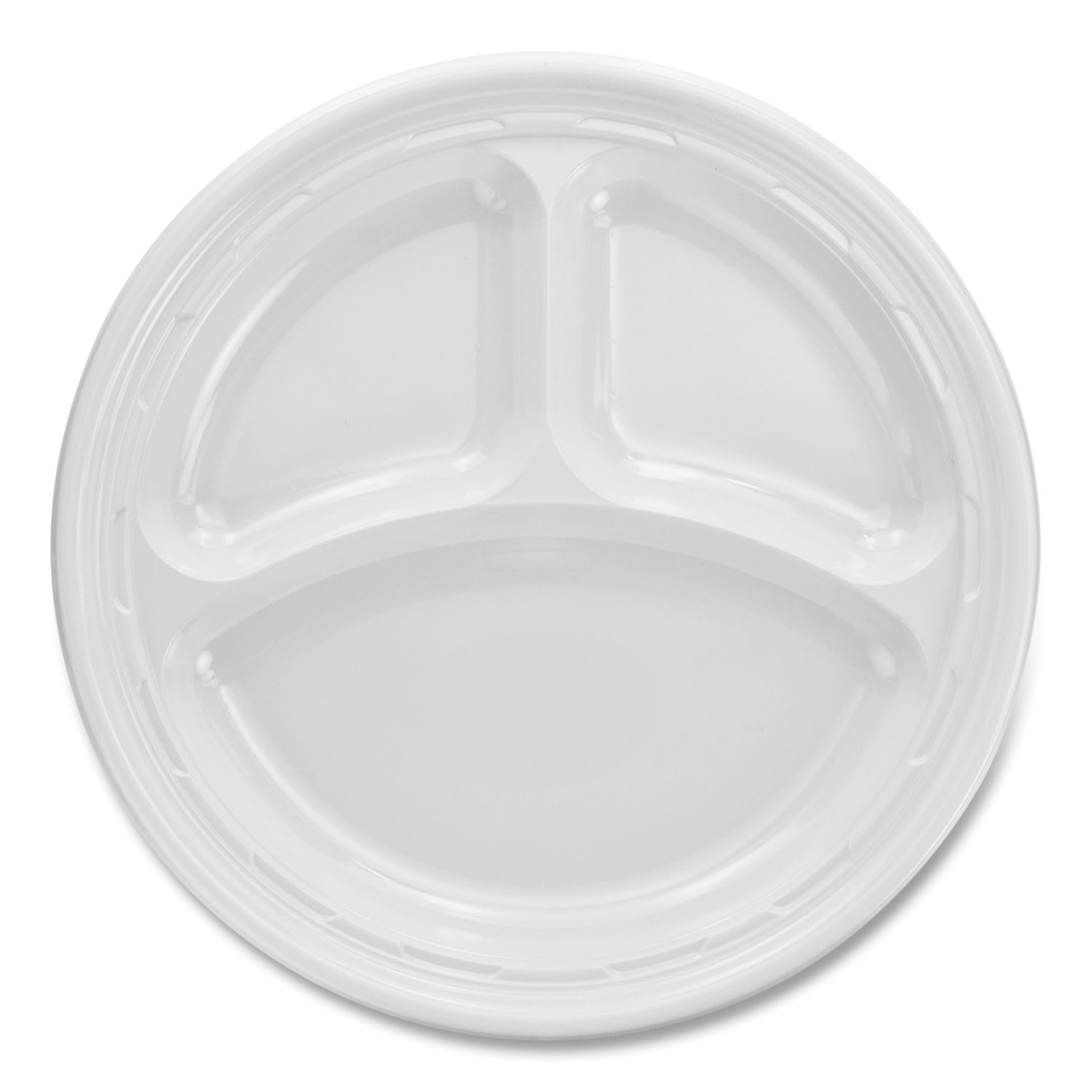 Concorde Non-Laminated Foam Plates, 9 dia, White, 125/Pack