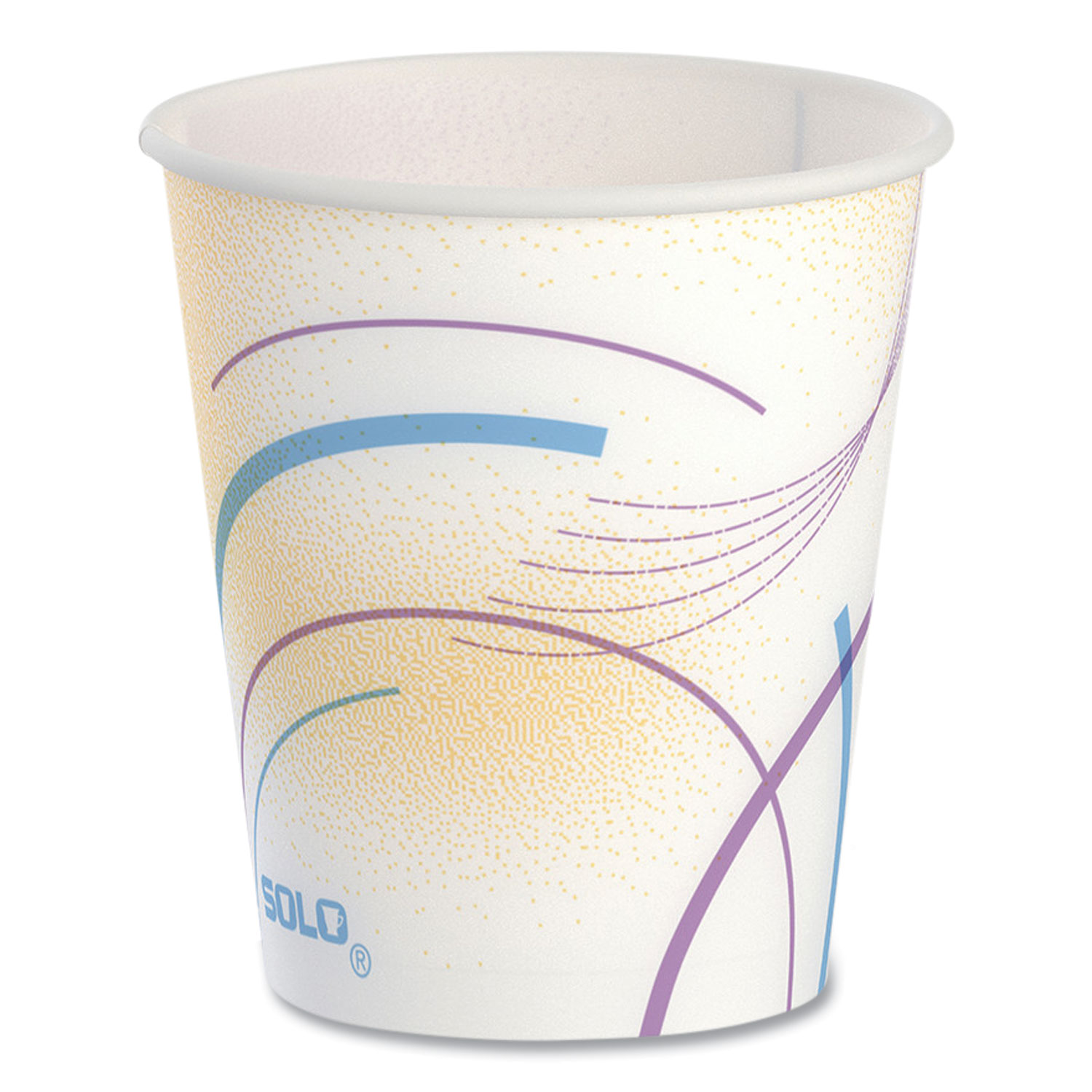 Solo Paper Water Cups, Cold, 5 oz, Meridian Design, Multicolored, 100/Sleeve, 25 Sleeves/Carton