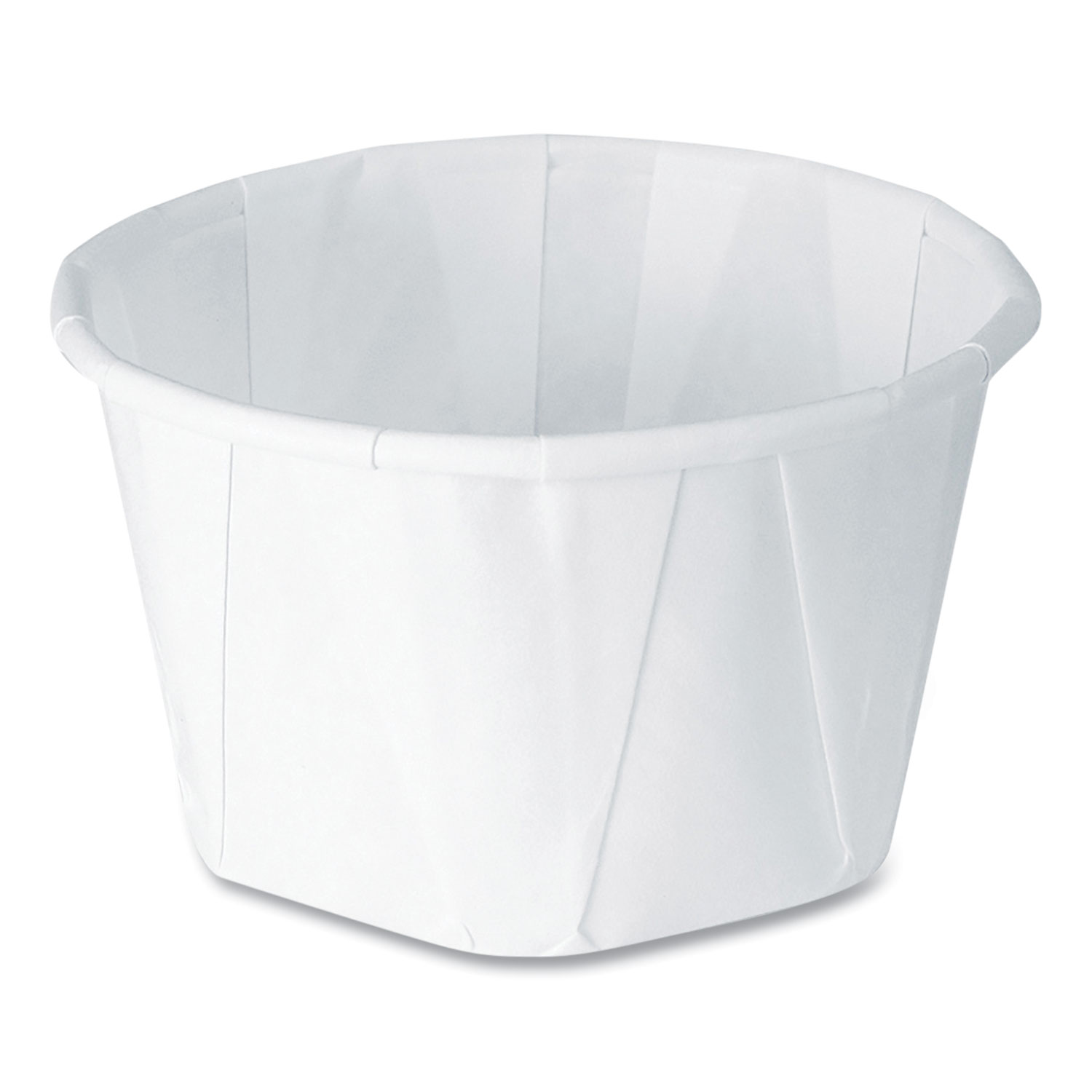 Treated Paper Souffle Portion Cups, 1 1/4 oz, White, 250/Bag