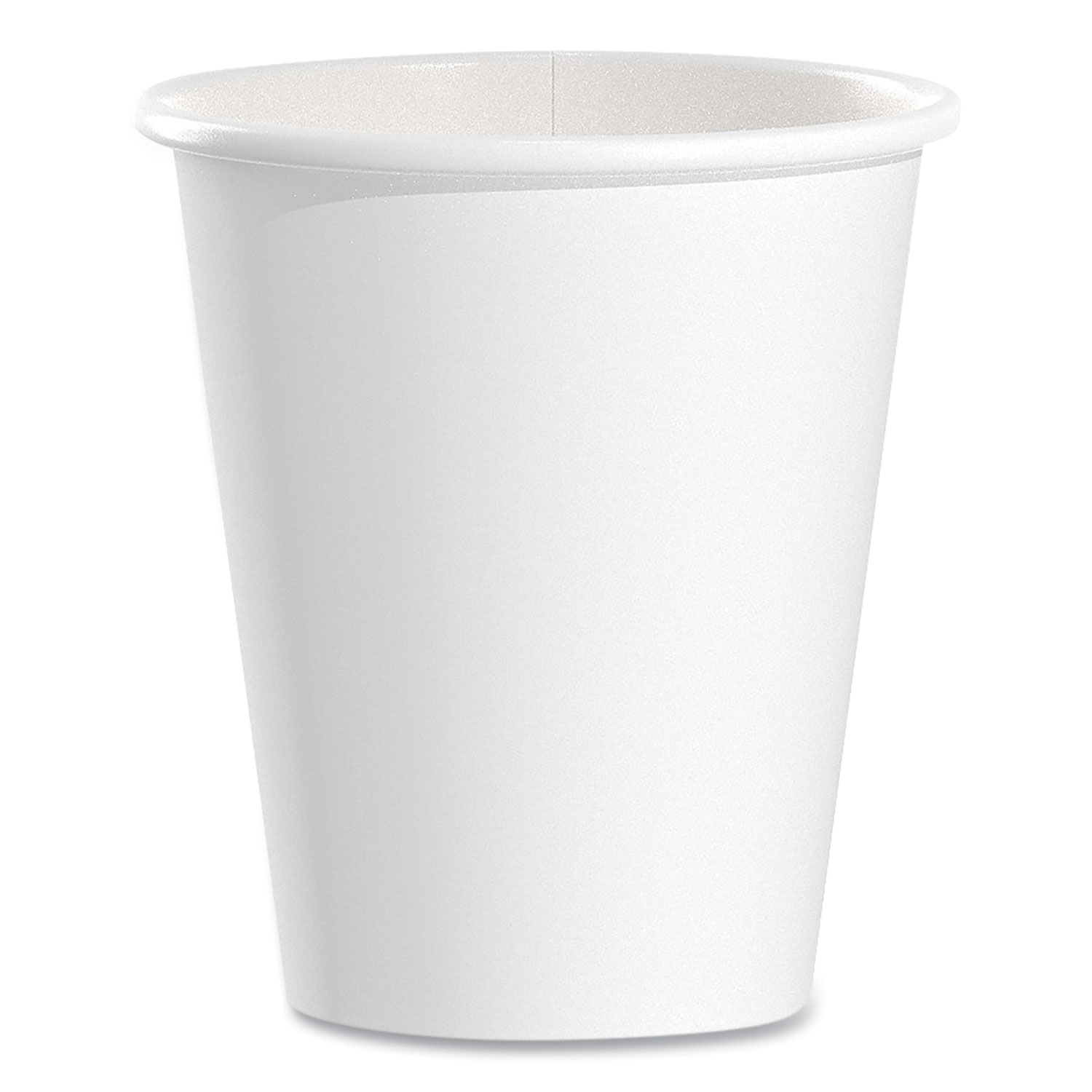 Single-Sided Poly Paper Hot Cups, 6 oz, White, 50/Pack, 20 Packs/Carton