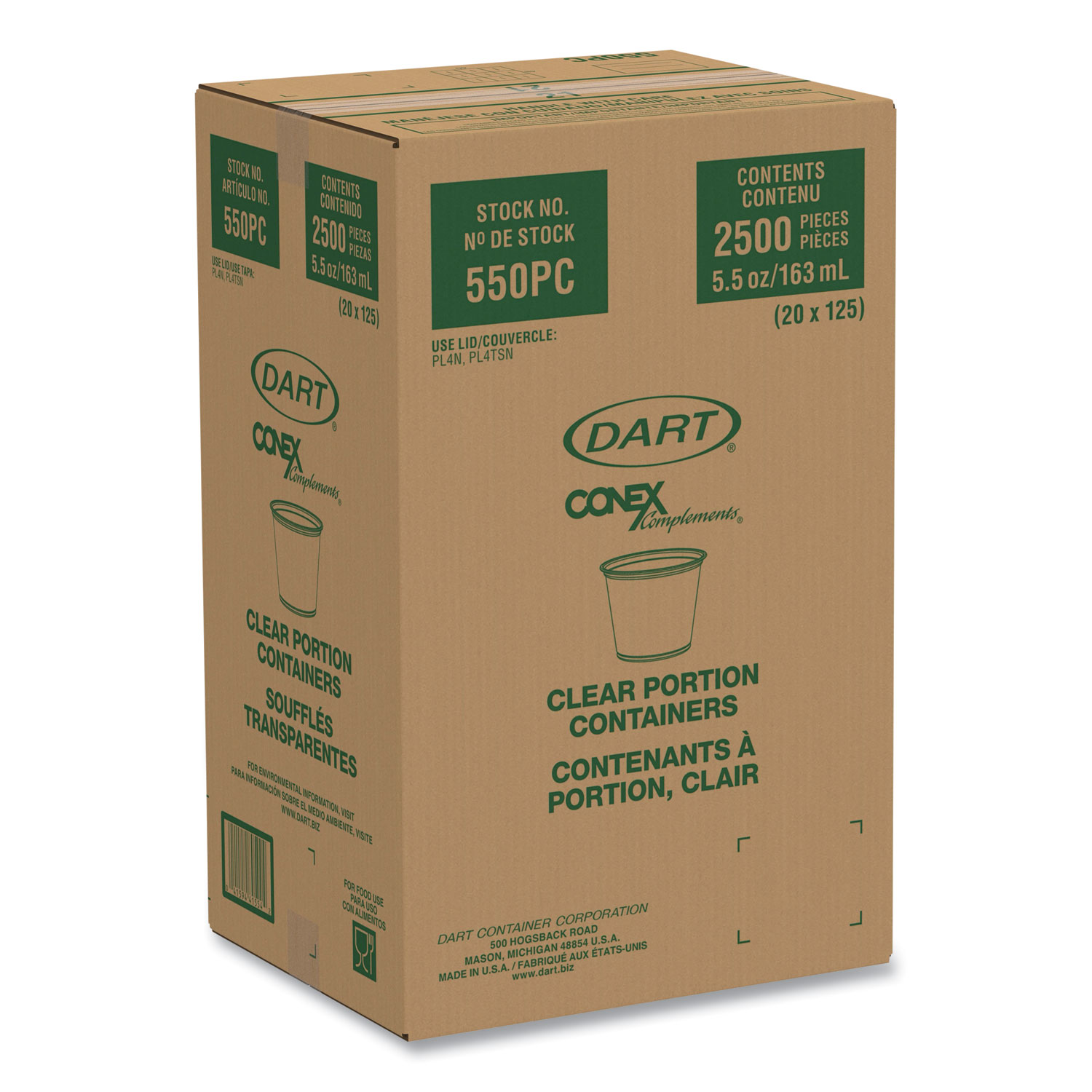 125/Bag,　5.5　Conex　Bags/Carton　oz,　Complements　TonerQuest　Translucent,　Portion/Medicine　Cups,　20