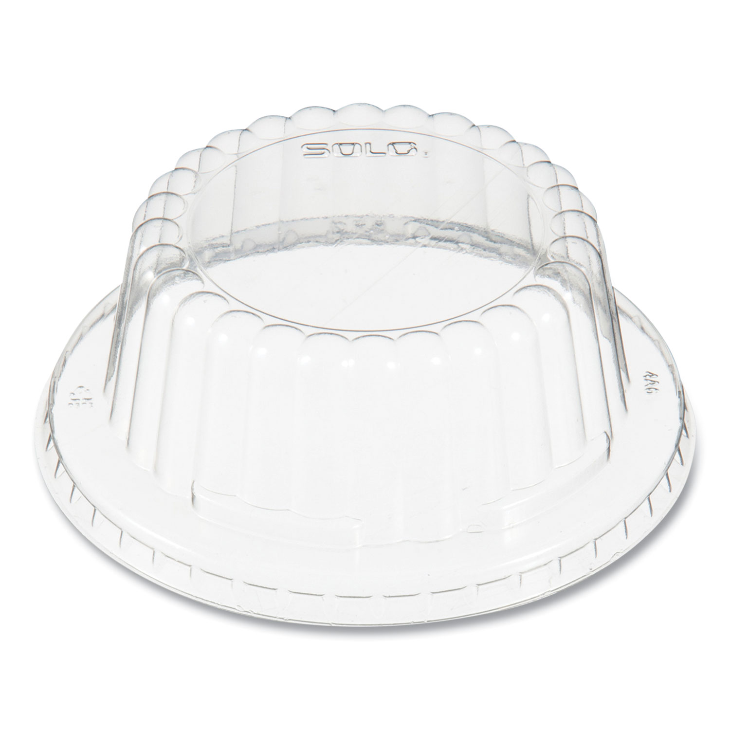 Flat-Top Dome PET Plastic Lids, For 6 oz to 10 oz Containers, 3.96" Diameter x 1.25" h, Clear, 1,000/Carton