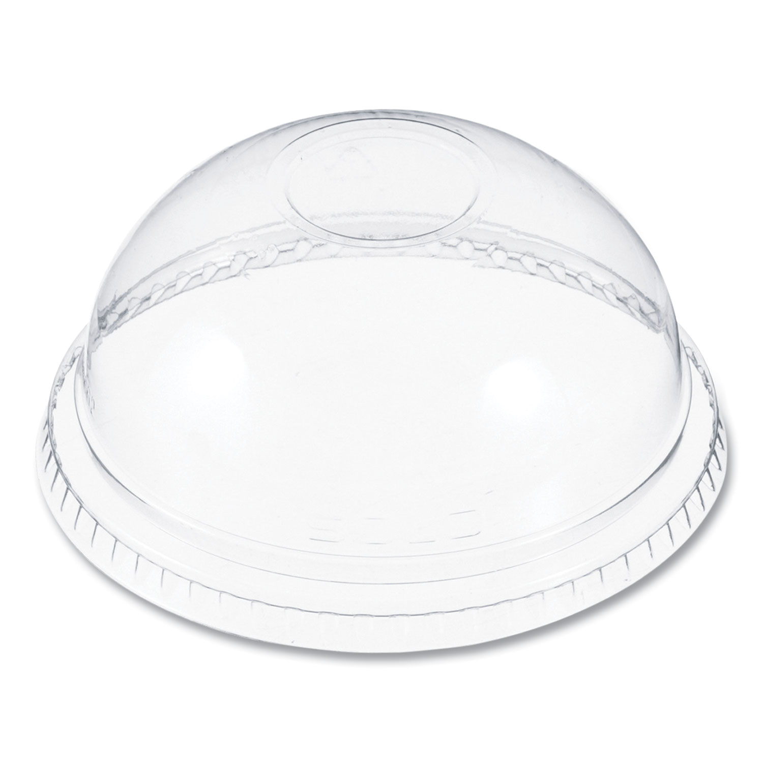 Plastic Dome Lid, No-Hole, Fits 9 oz to 22 oz Cups, Clear, 100/Sleeve, 10  Sleeves/Carton - Zerbee