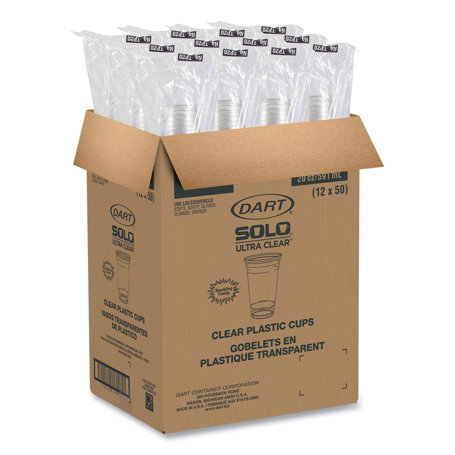 Solo Ultra Clear Plastic Cups 24 Oz Case Of 600 Cups - Office Depot