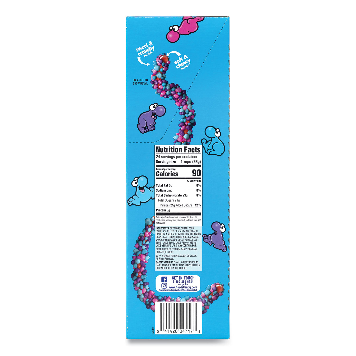 Nerds Rope, Very Berry Candy, 0.92 Ounce (Pack Of 24)