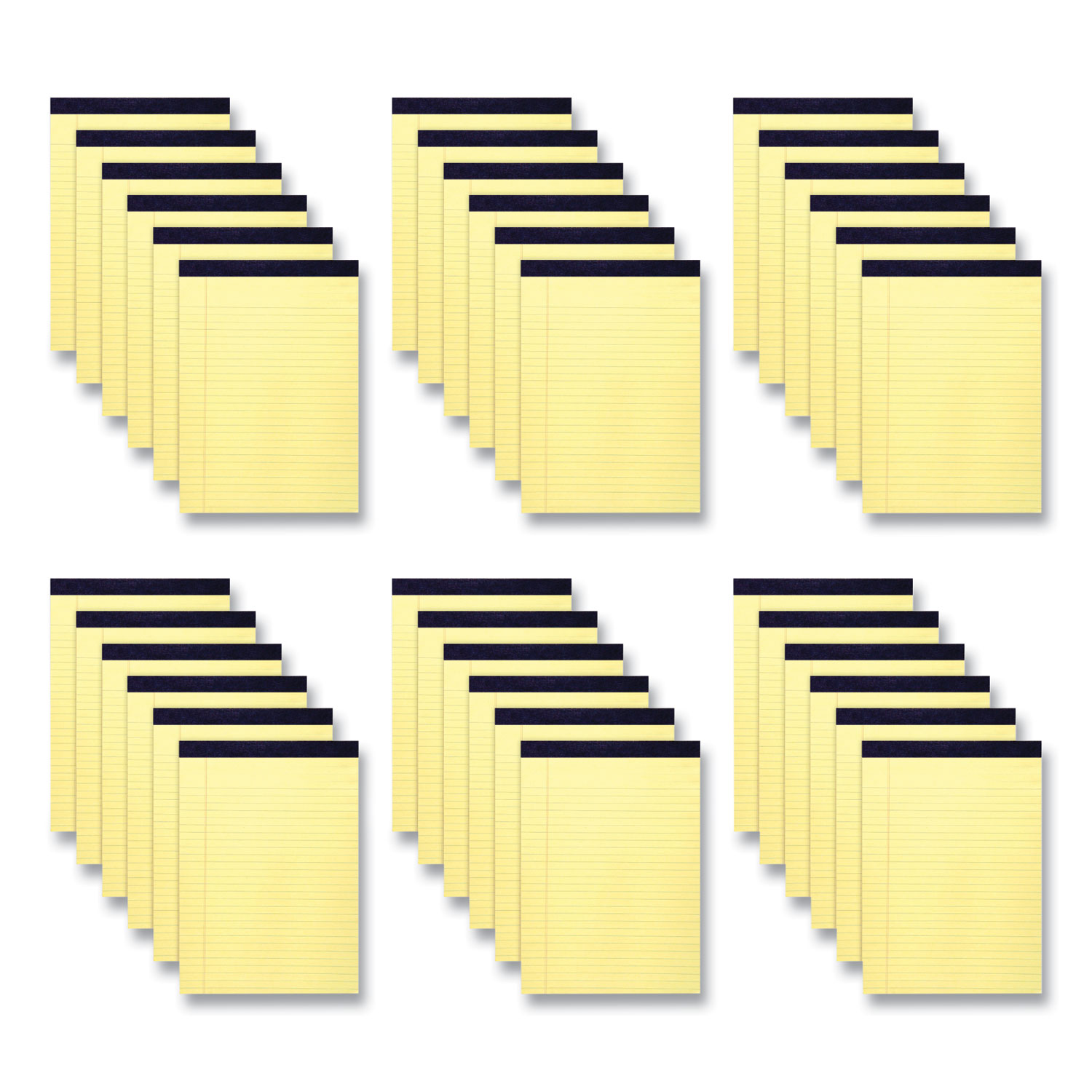 Legal Pad, Wide/Legal Rule, (50) Canary Yellow 8.5 x 11 Sheets, 36/Carton