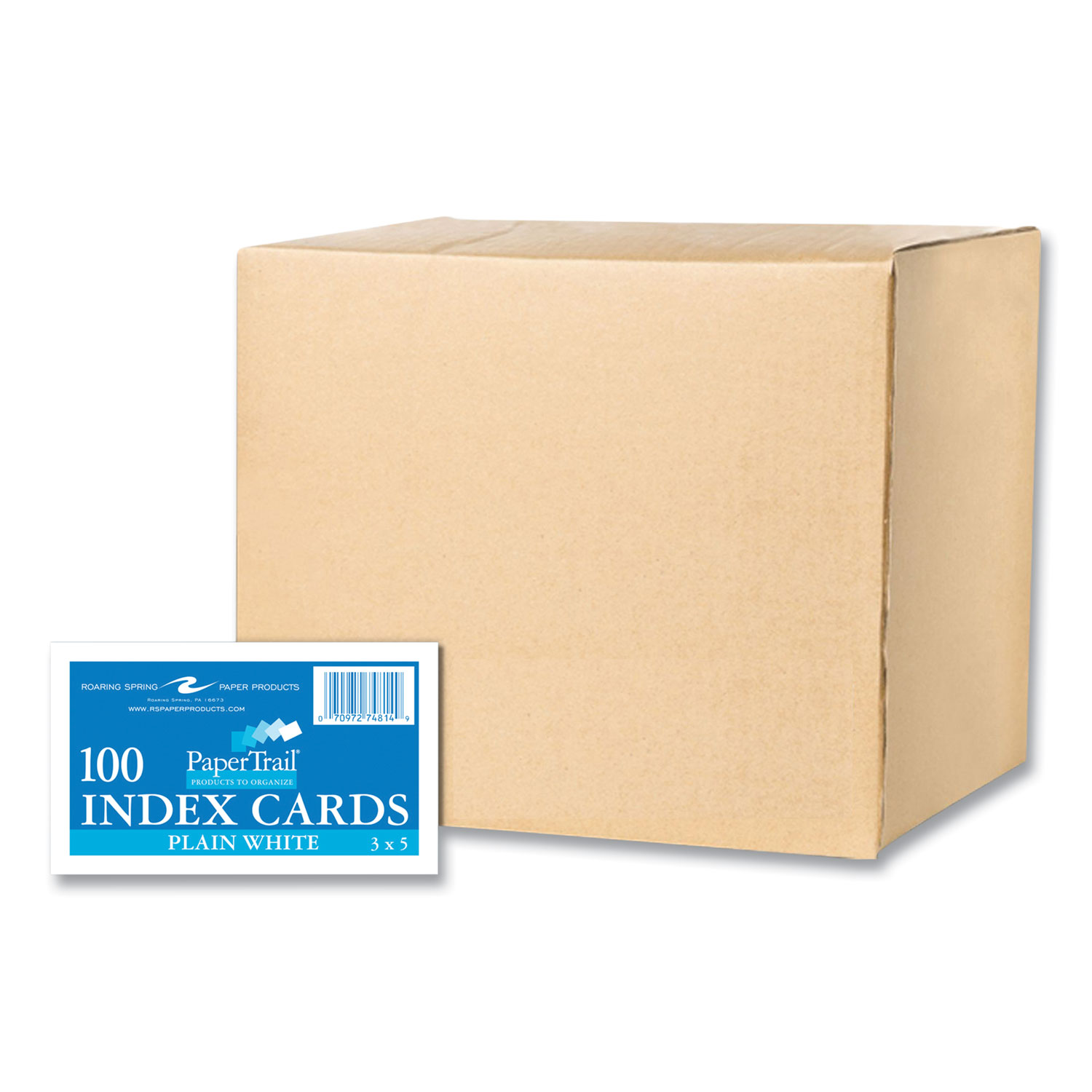 Roaring Spring® White Index Cards, 3 x 5, 100 Cards, 36/Carton