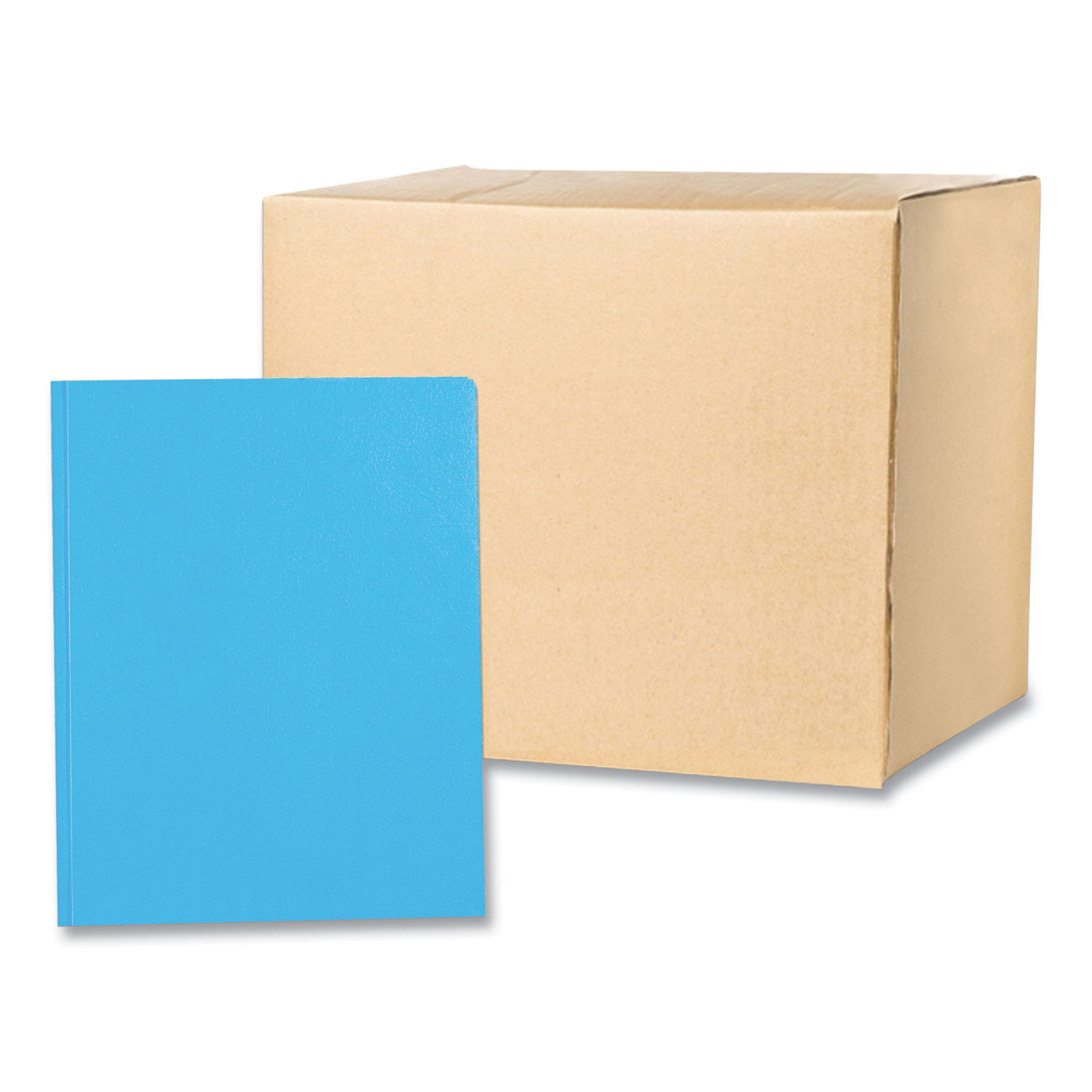 Pocket Folder with 3 Fasteners, 0.5″ Capacity, 11 x 8.5, Light Blue, 25/Box, 10 Boxes/Carton