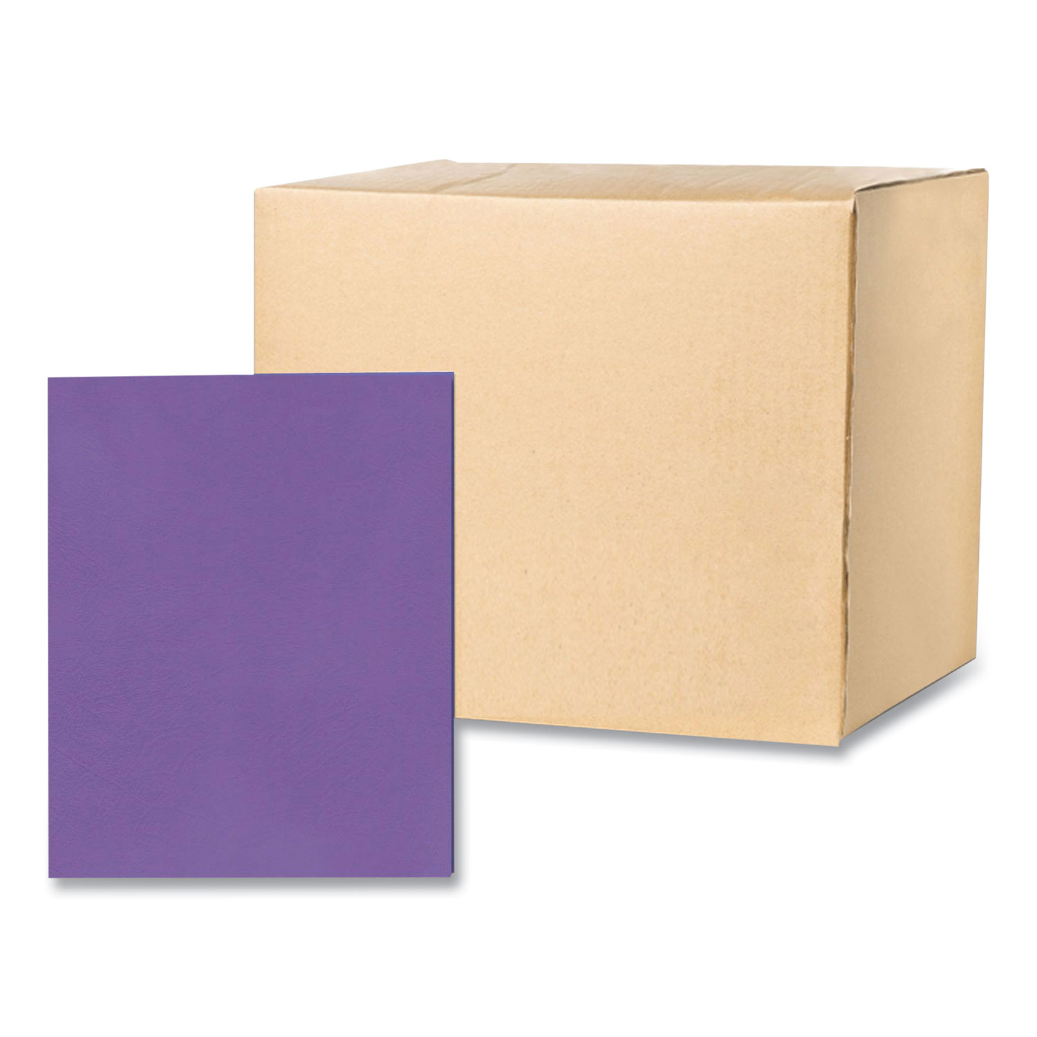 Pocket Folder, 0.5″ Capacity, 11 x 8.5, Purple, 25/Box, 10 Boxes/Carton