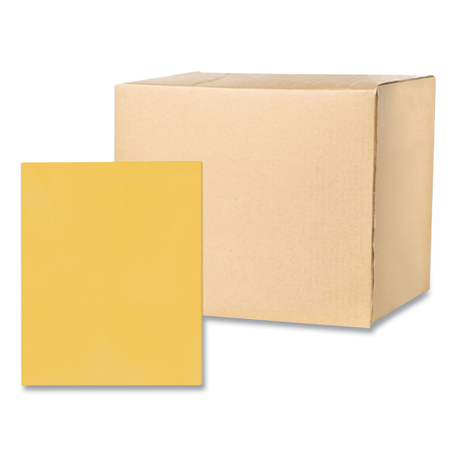 Pocket Folder, 0.5″ Capacity, 11 x 8.5, Gold, 25/Box, 10 Boxes/Carton