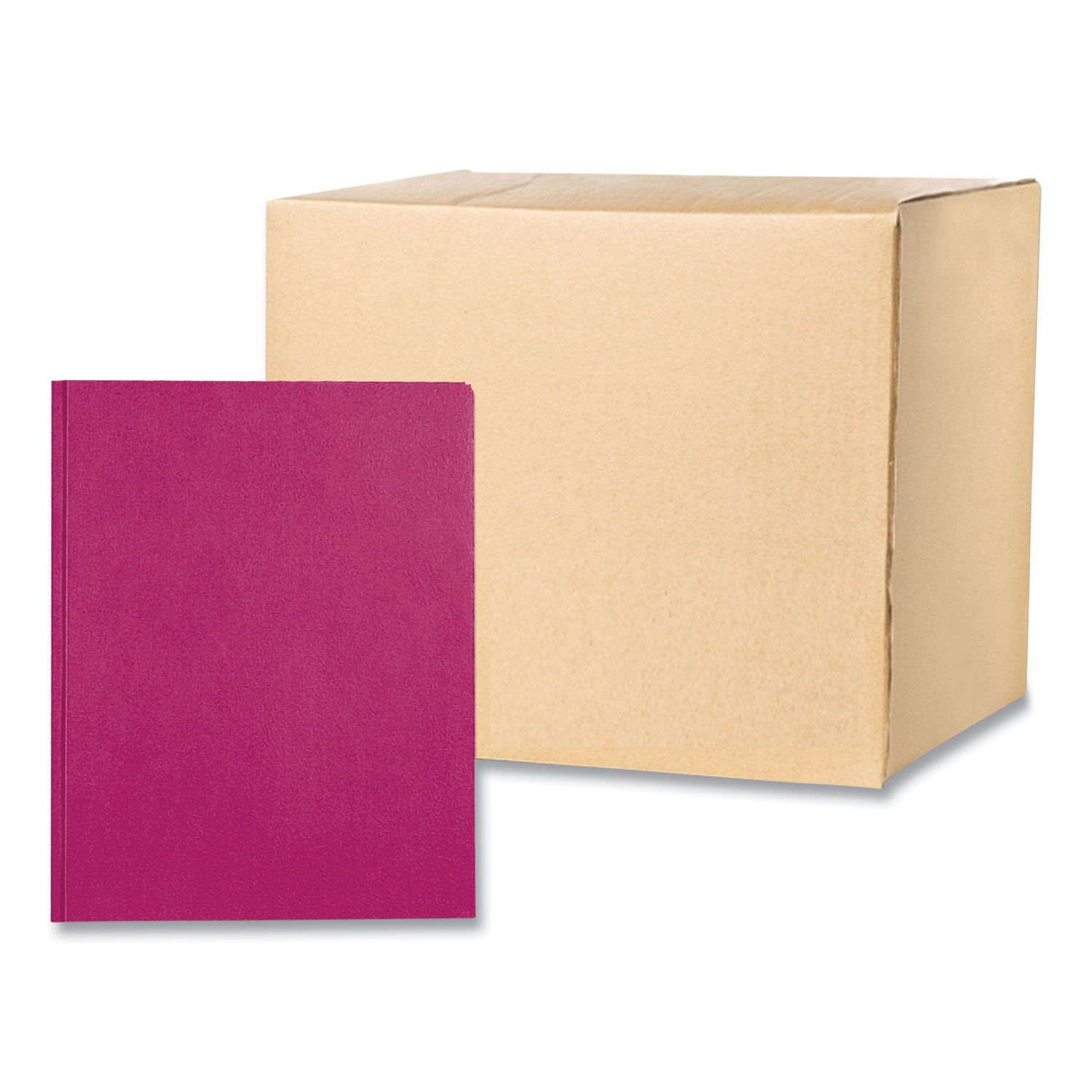 Pocket Folder with 3 Fasteners, 0.5″ Capacity, 11 x 8.5, Maroon, 25/Box, 10 Boxes/Carton