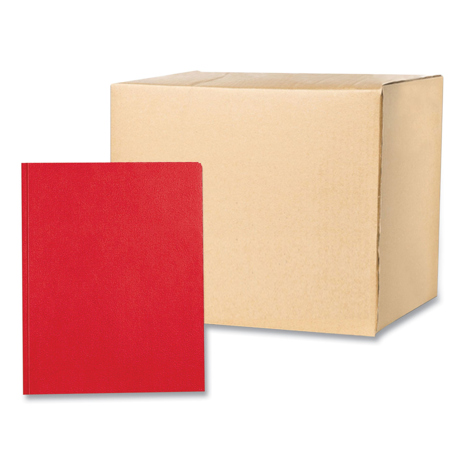 Pocket Folder with 3 Fasteners, 0.5″ Capacity, 11 x 8.5, Red, 25/Box, 10 Boxes/Carton