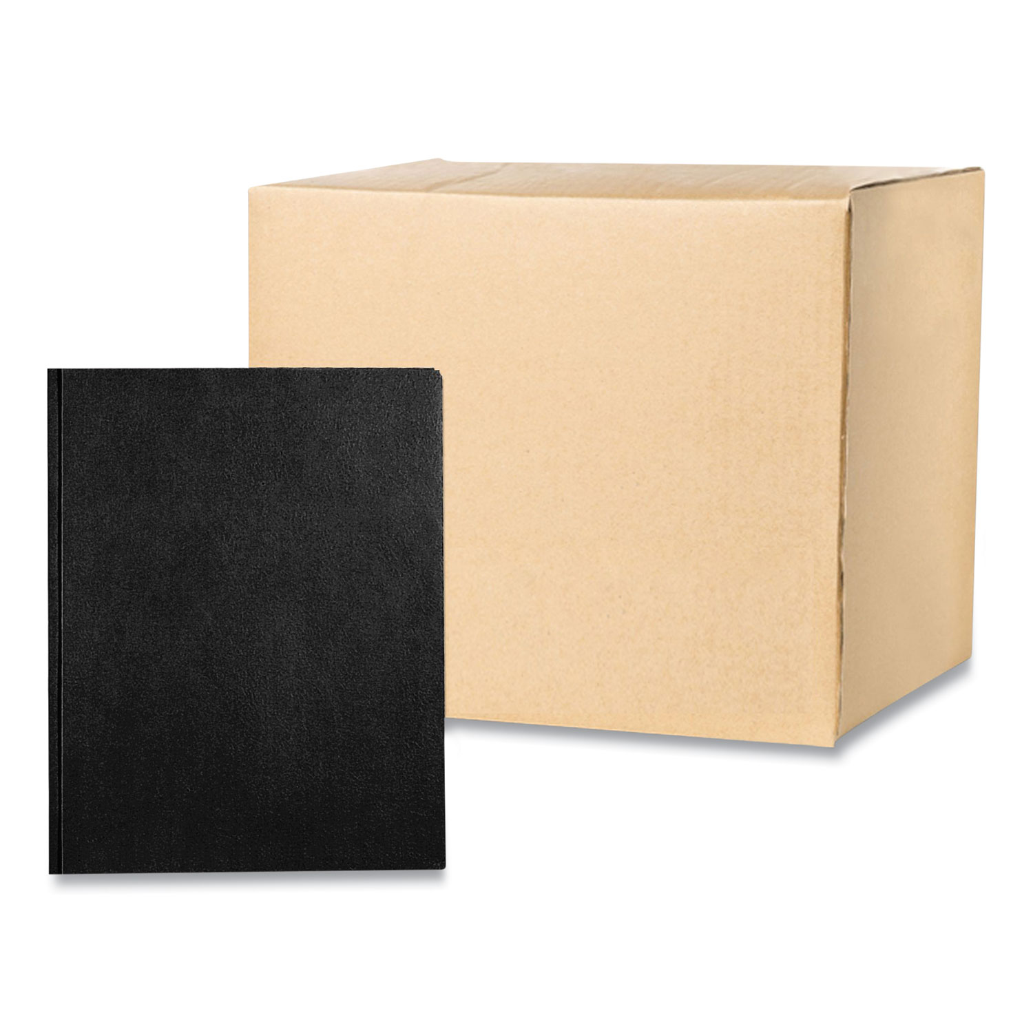 Pocket Folder with 3 Fasteners, 0.5″ Capacity, 11 x 8.5, Black, 25/Box, 10 Boxes/Carton