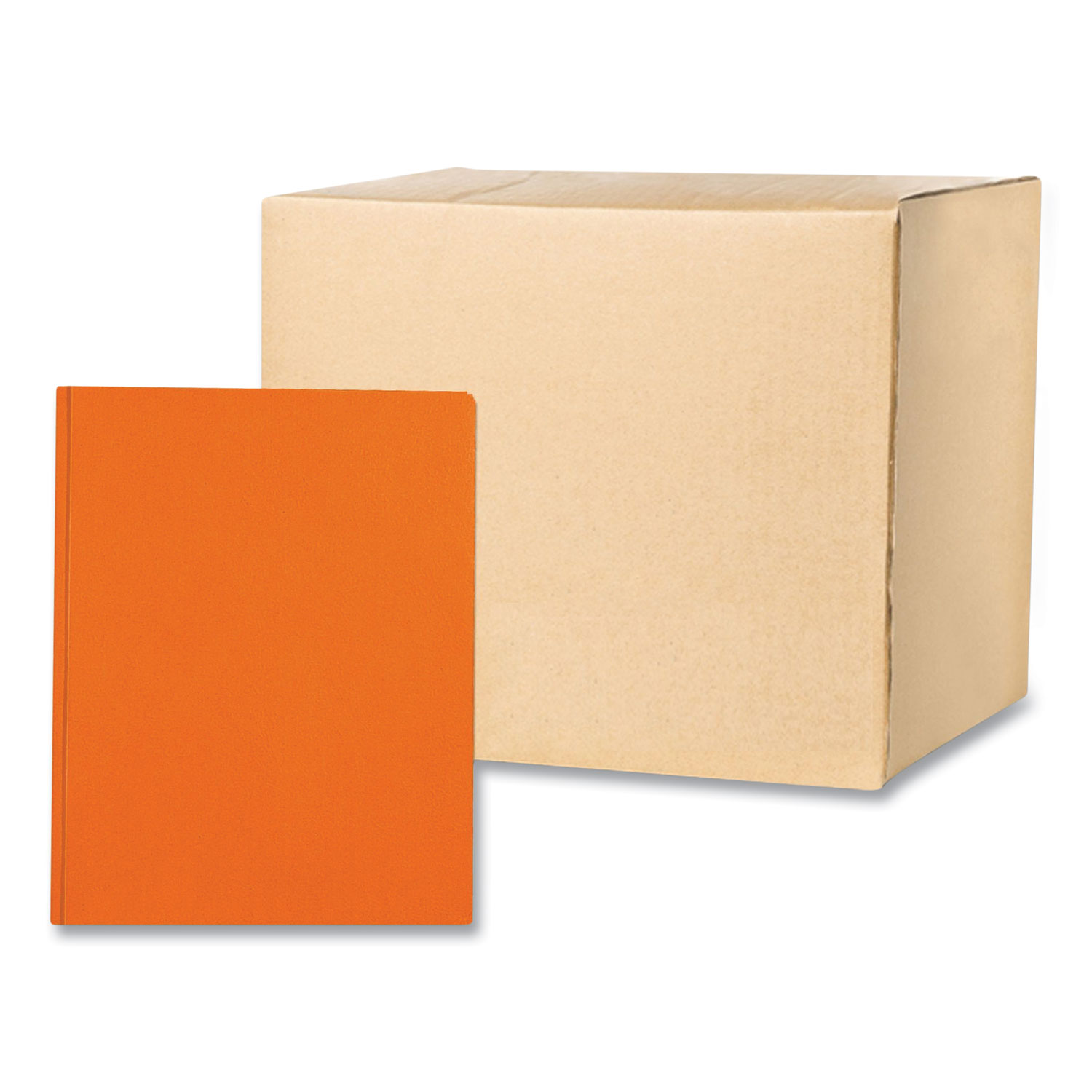 Pocket Folder with 3 Fasteners, 0.5″ Capacity, 11 x 8.5, Orange, 25/Box, 10 Boxes/Carton