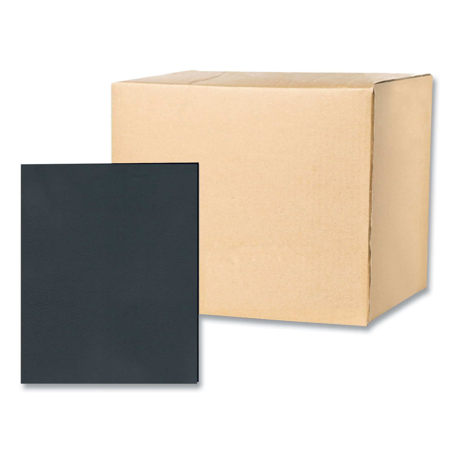 Pocket Folder, 0.5″ Capacity, 11 x 8.5, Black, 25/Box, 10 Boxes/Carton