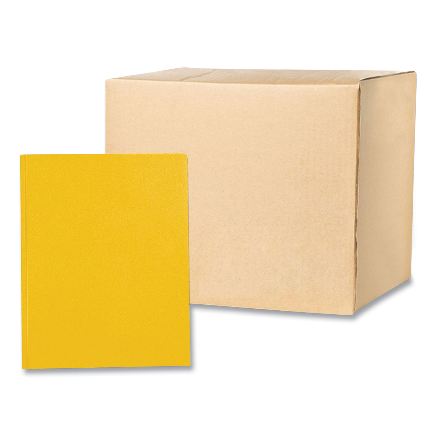 Pocket Folder with 3 Fasteners, 0.5″ Capacity, 11 x 8.5, Yellow, 25/Box, 10 Boxes/Carton