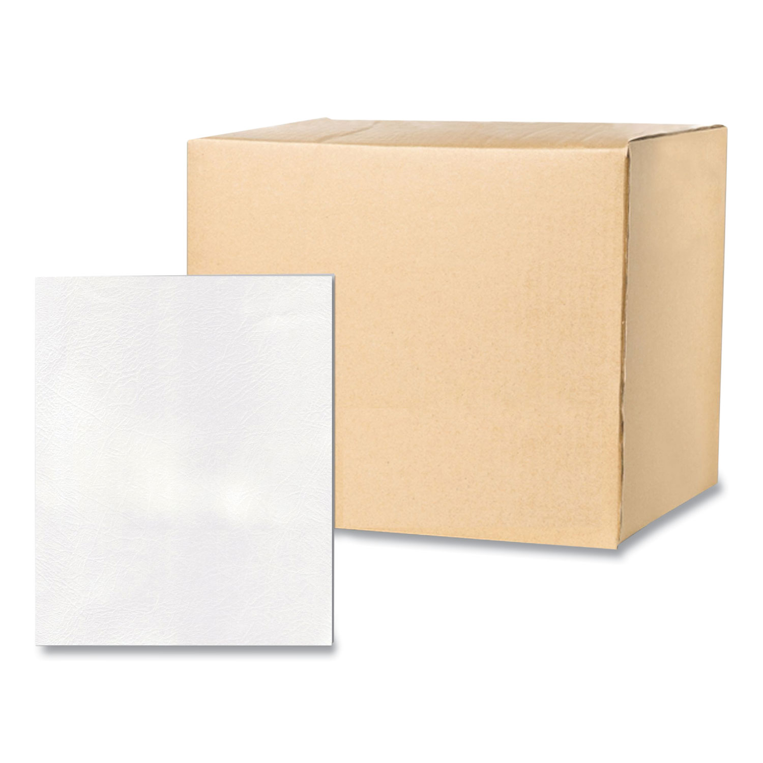 Pocket Folder, 0.5″ Capacity, 11 x 8.5, White, 25/Box, 10 Boxes/Carton