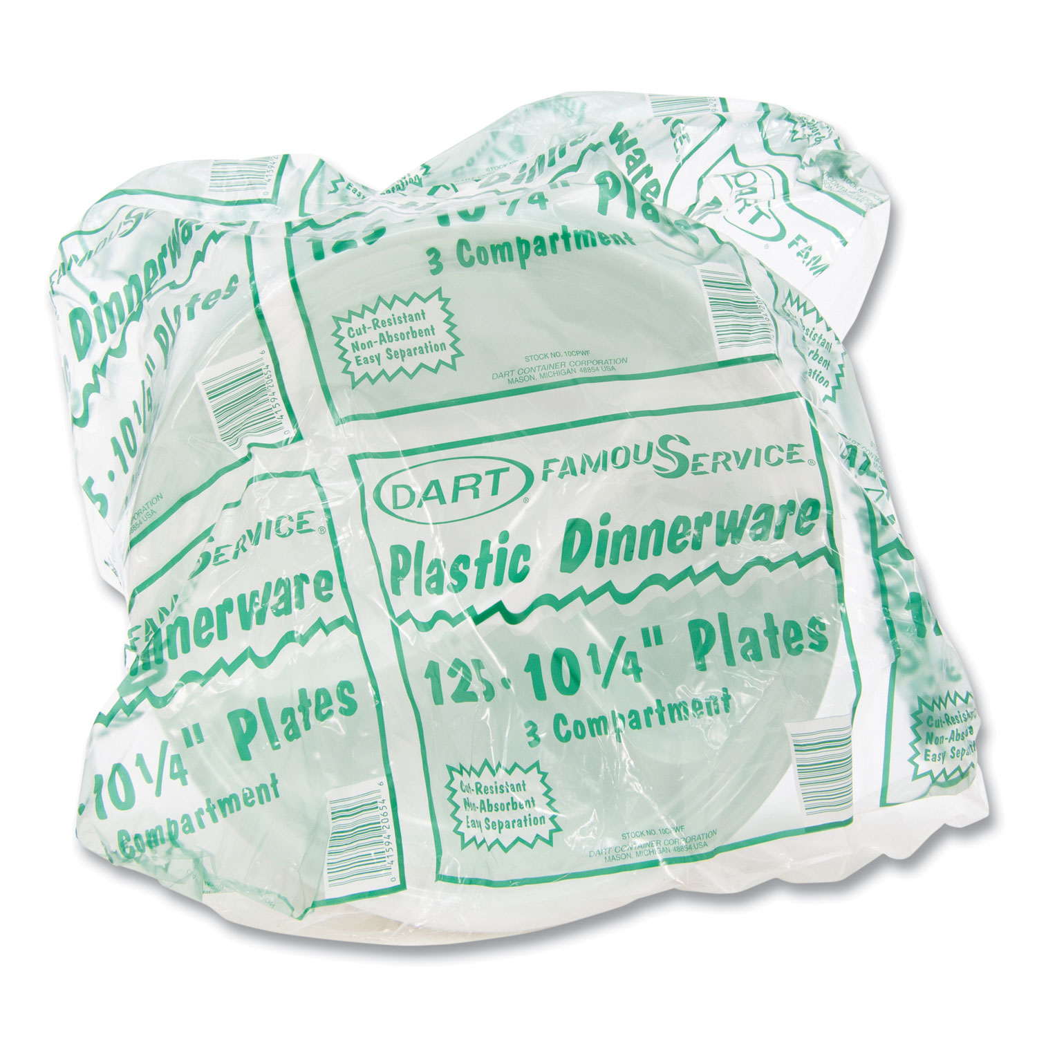 Dart Container Corporation Famous Service Plastic Dinnerware, Bowl, 12oz, White, 125/Pack, 8 Packs/Carton