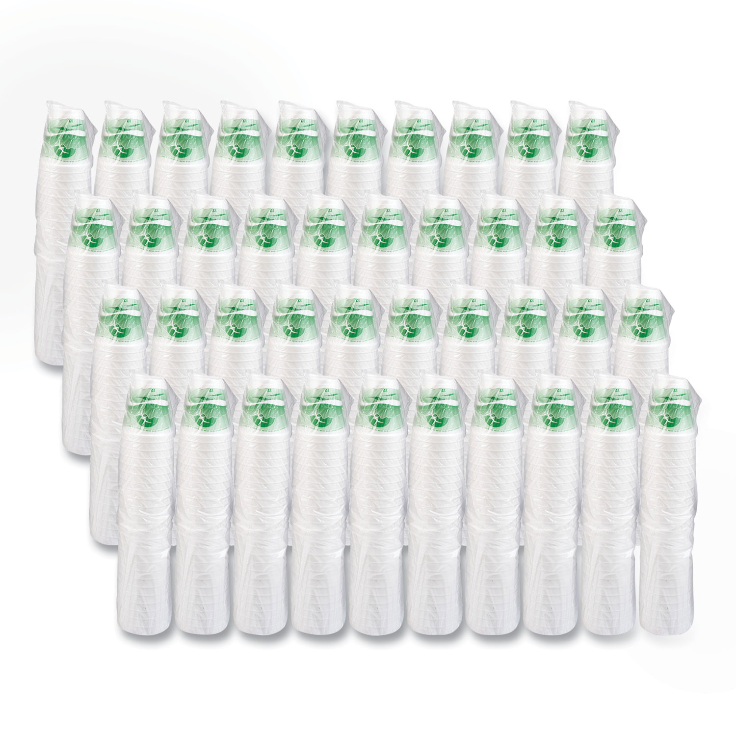 Horizon Hot/Cold Foam Drinking Cups, 12 Oz, Green/White, 25/Bag, 40  Bags/Carton