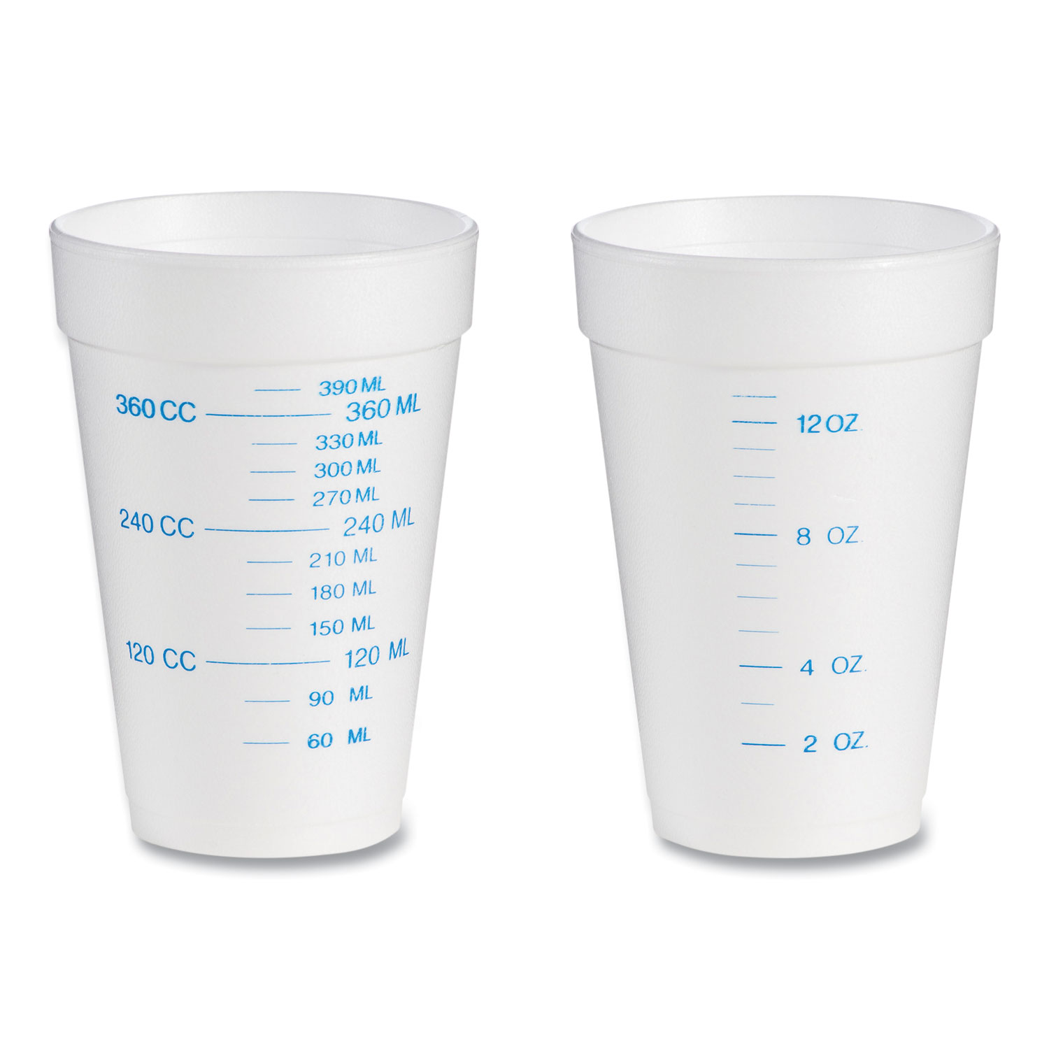 Dart Graduated Foam Cup, White, 16 oz - 16J16GRAD