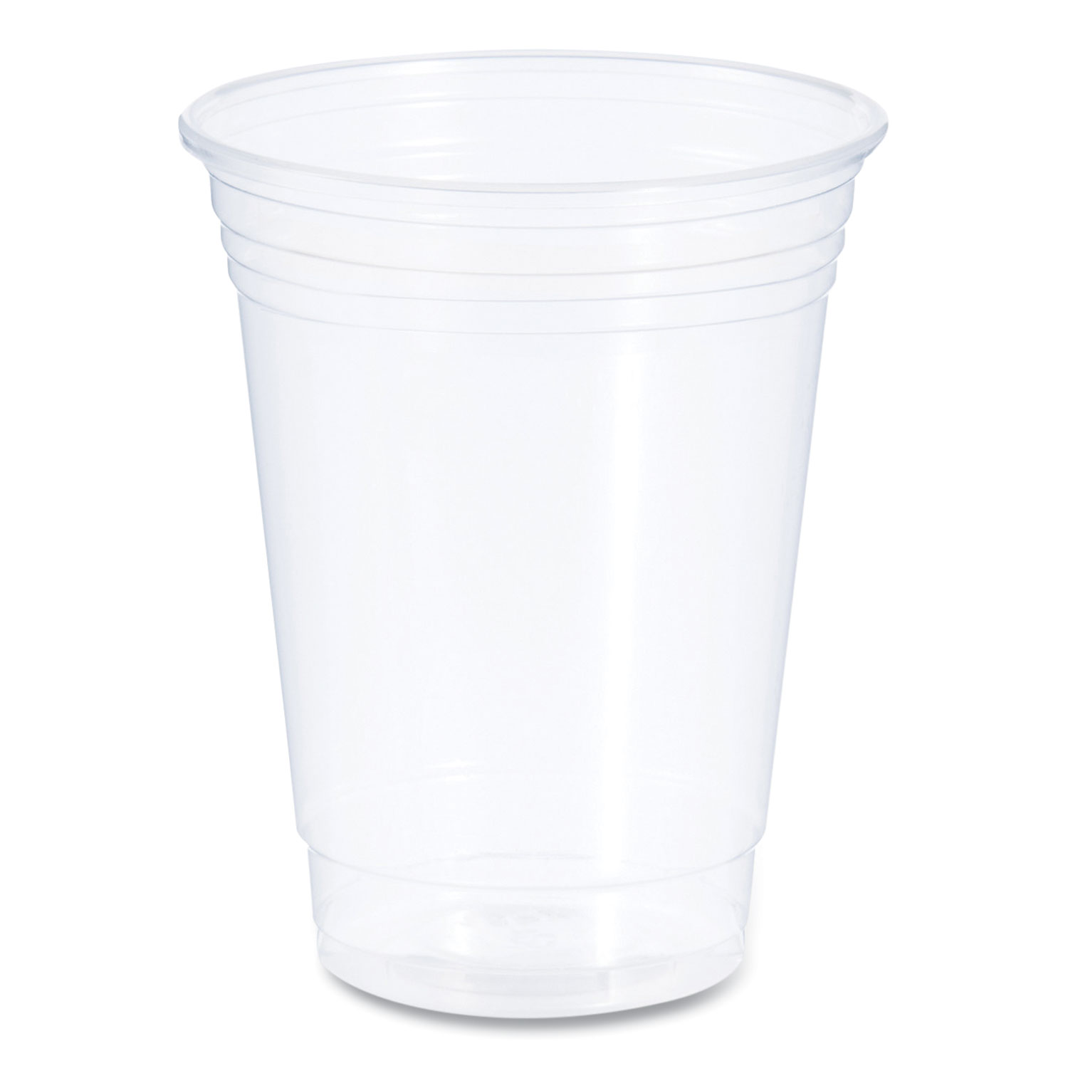 Choice 9, 12, 16, 20, and 24 oz. Clear Flat Lid with Straw Slot - 50/Pack