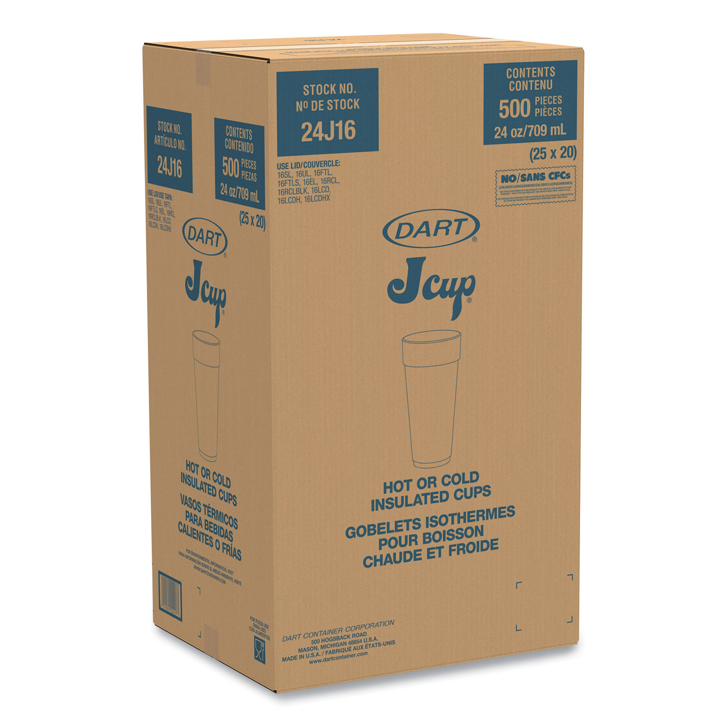 Foam Drink Cups, 20 oz, White, 500/Carton - mastersupplyonline