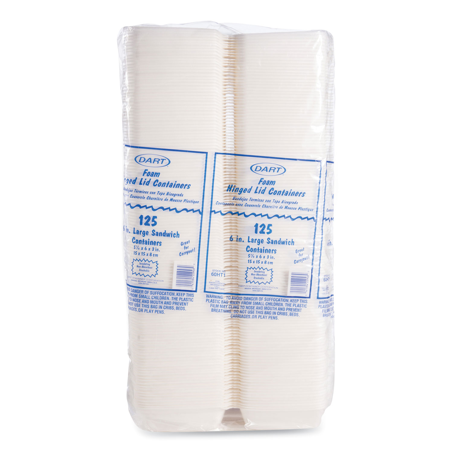 GEN Foam Hinged Carryout Containers - Candor Janitorial Supply