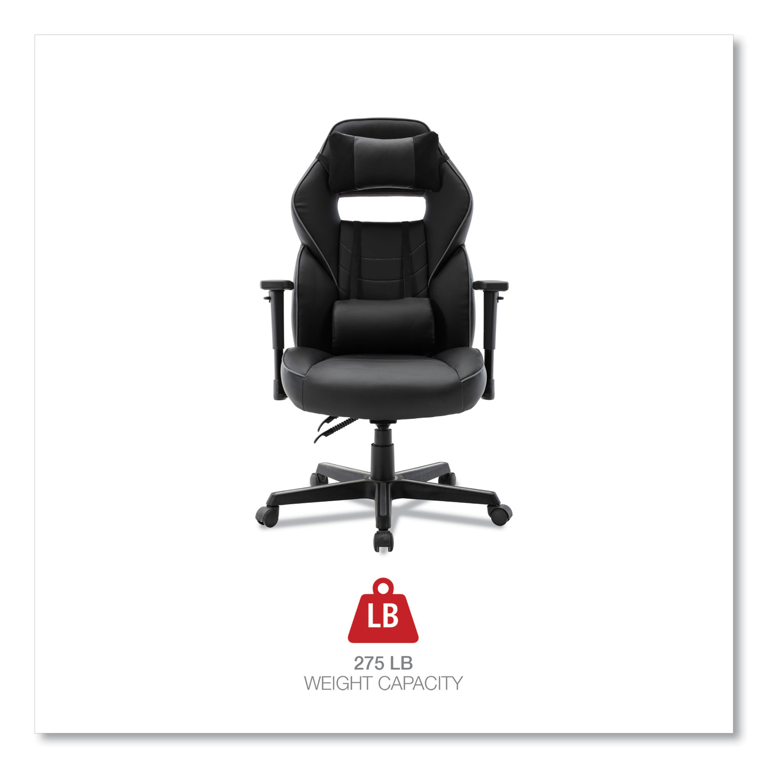 Alera®Racing Style Ergonomic Gaming Chair, Supports 275 lb, 15.91