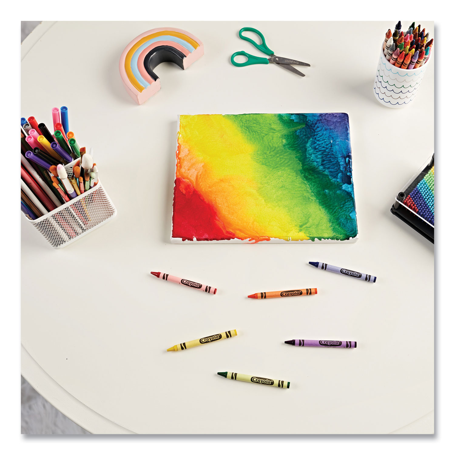 Crayola Watercolor Mixing Set With 8 Semi-moist Oval Pans and 1 Taklon  Brush for sale online