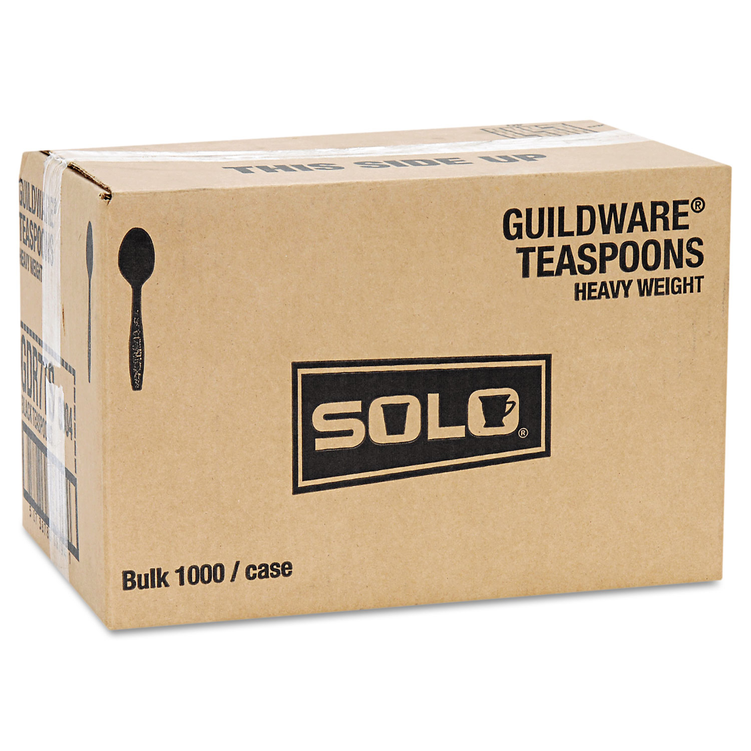 Guildware Extra Heavyweight Plastic Cutlery, Teaspoons, Black, 1,000/Carton  Cartridge Savers