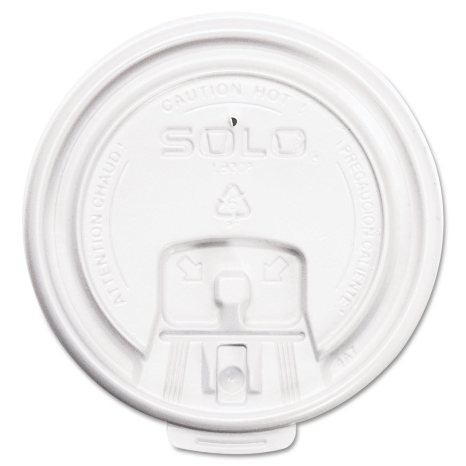 Lift Back and Lock Tab Cup Lids, for 8oz Cups, White, 100/Sleeve, 20 Sleeves/CT