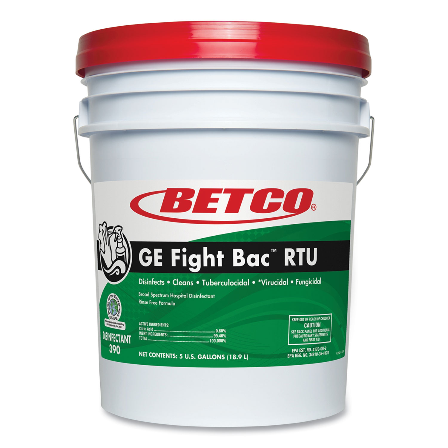 Fight Bac RTU Disinfectant, Fresh Scent, 5 gal Pail