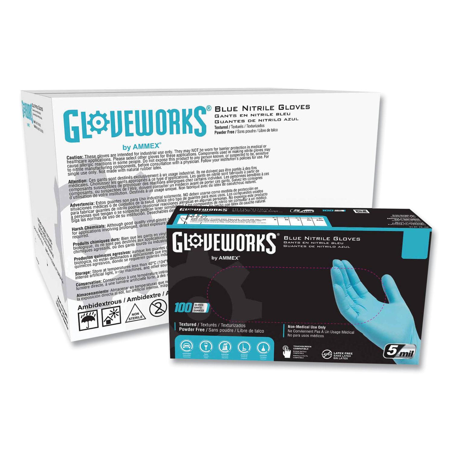 Gloveworks 100-Count X-large Nitrile Disposable Cleaning Gloves in the  Cleaning Gloves department at