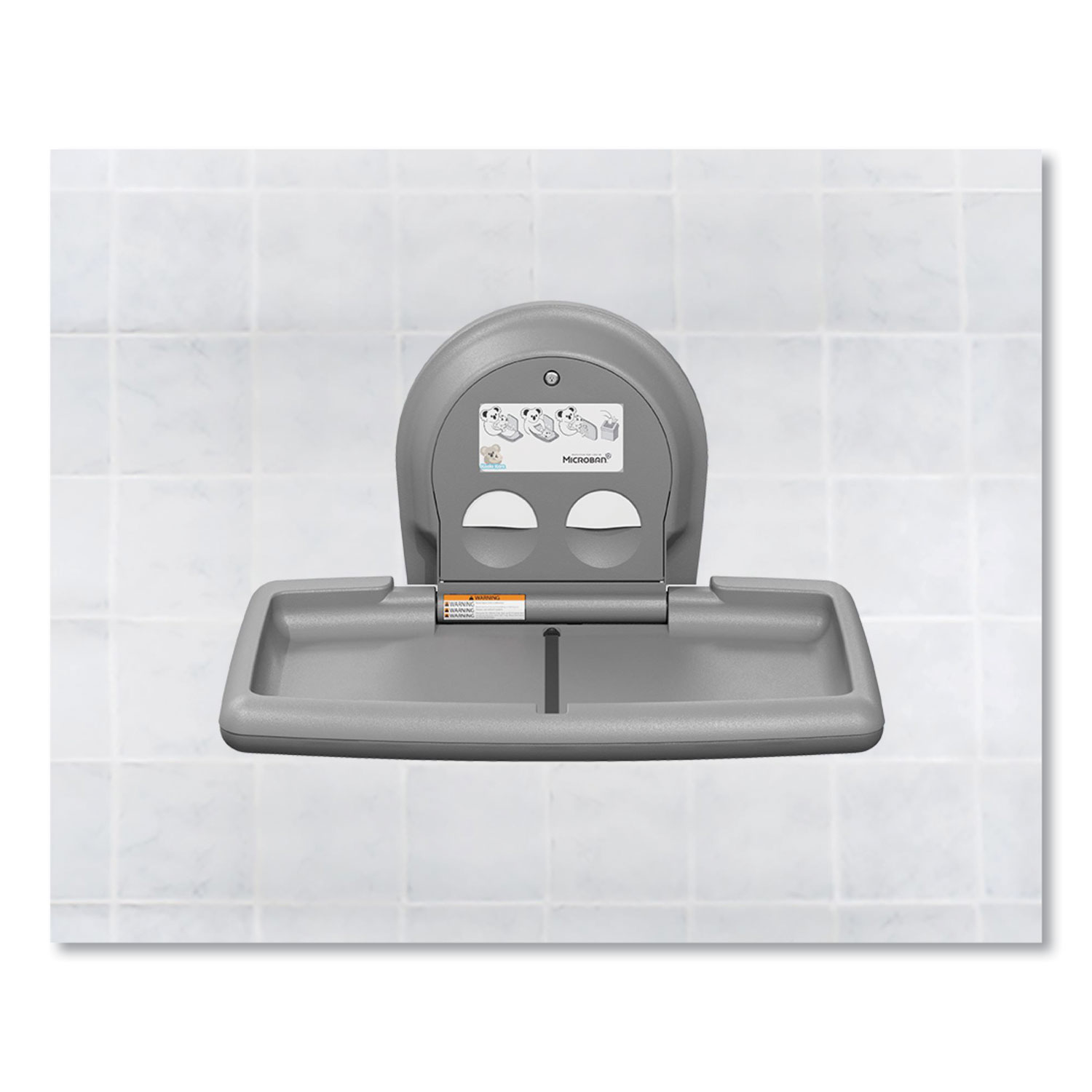 Wall mounted clearance baby changing station