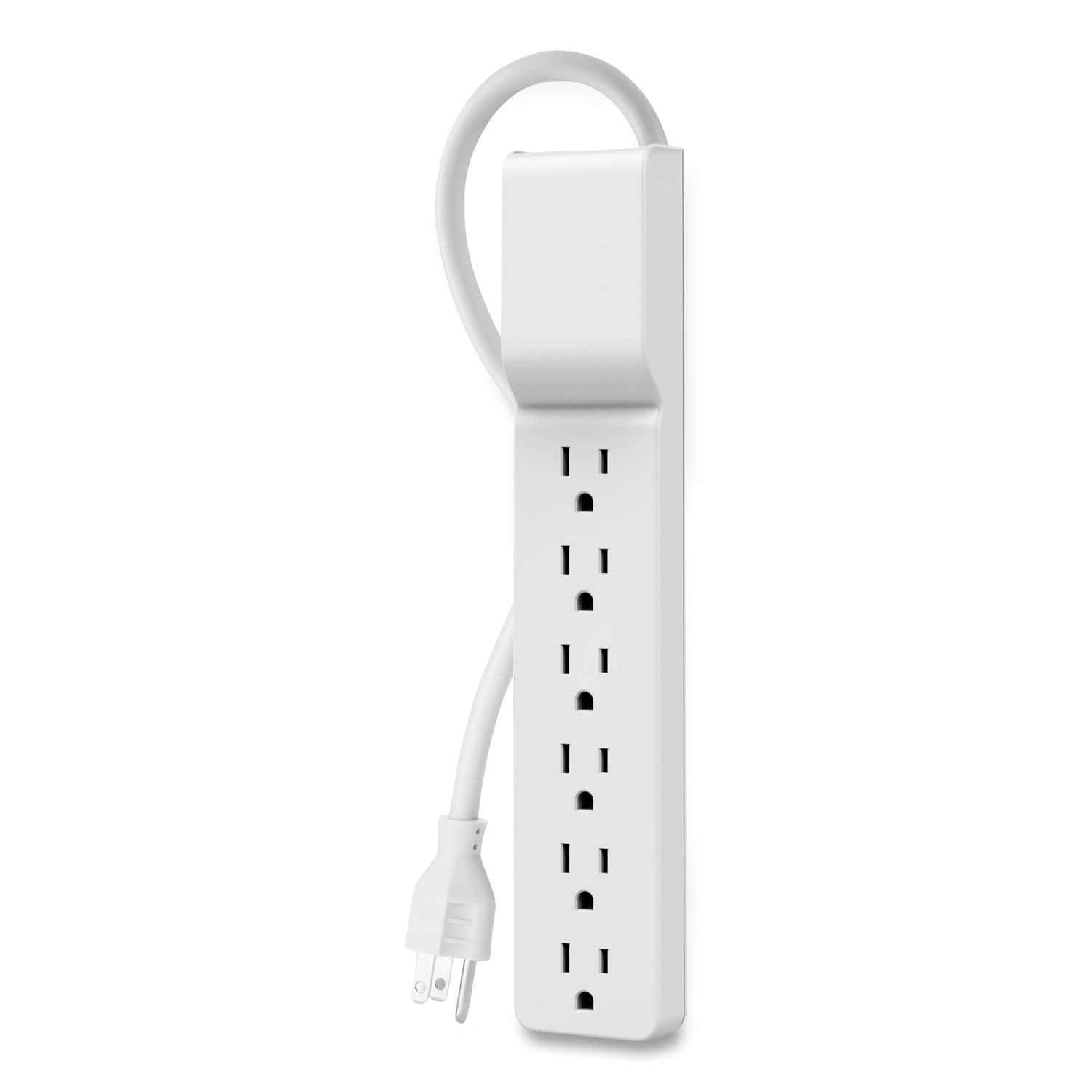 6-Outlet Surge Protector Power Strip With 3-Foot Cord - 90 Joules, Black