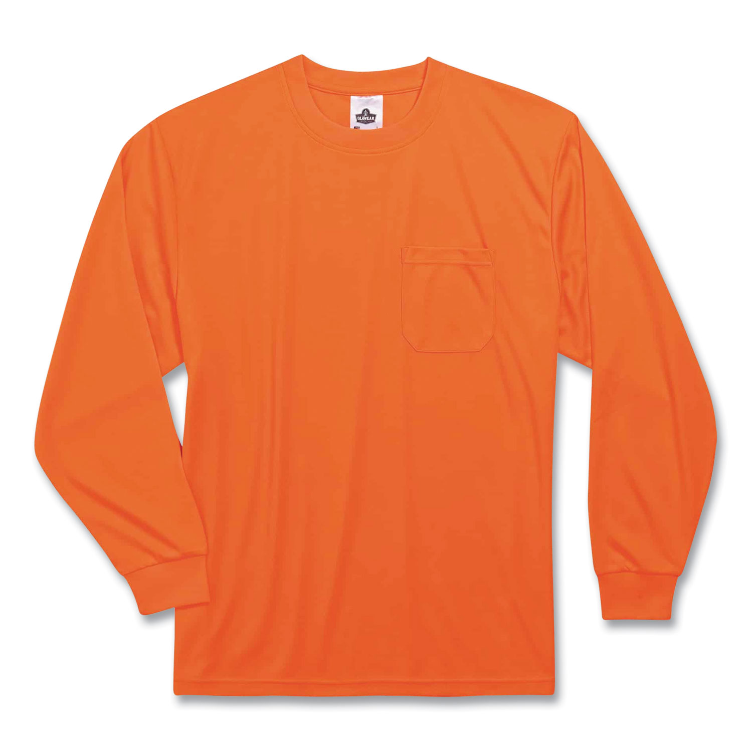 GloWear 8091 Non-Certified Hi-Vis Long Sleeve Shirt, 4X-Large, Orange