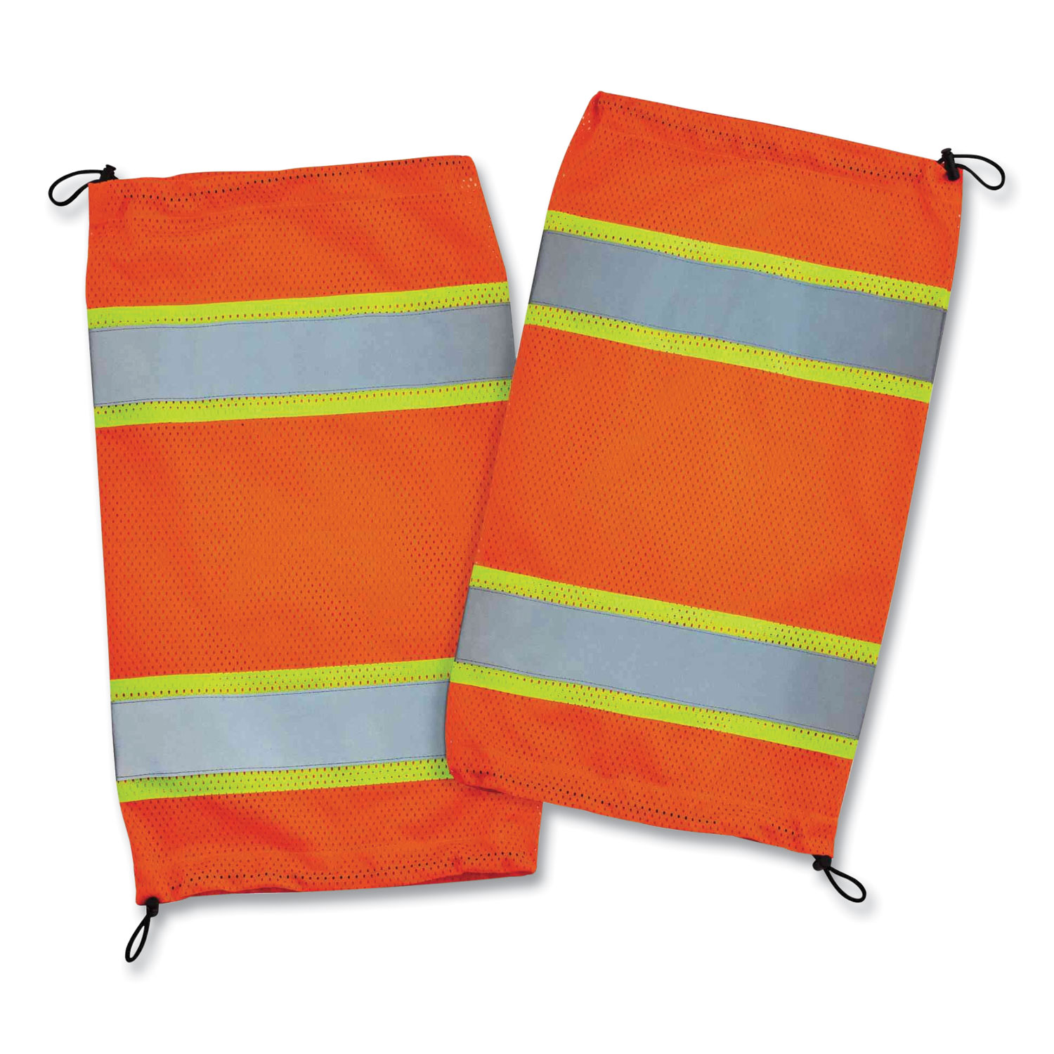 GloWear 8009 Class E Two-Tone Mesh Leg Gaiters, One Size Fits Most, Orange