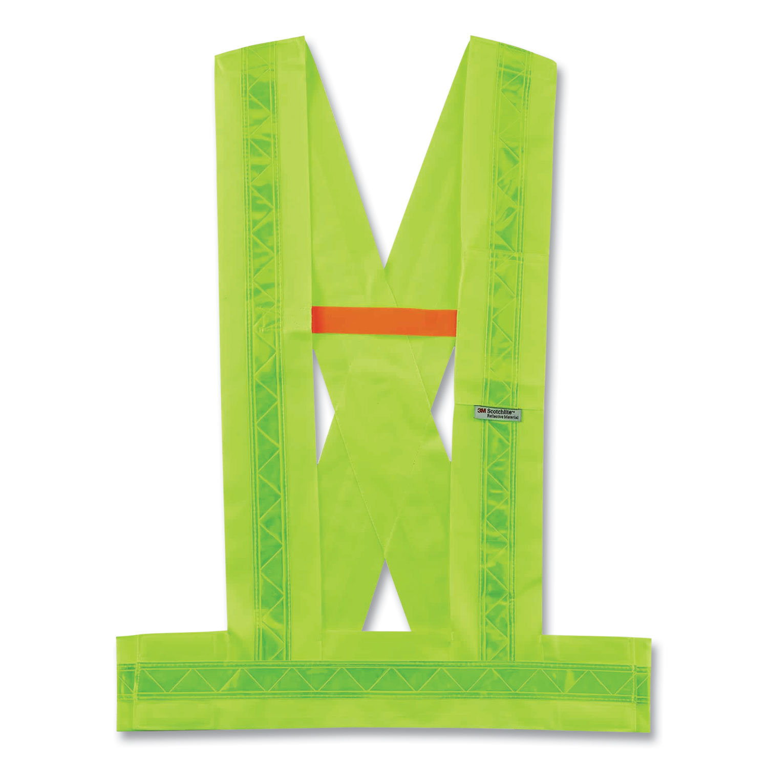 GloWear 8140BA Class 1 Breakaway Sash, Polyester, Medium/Large, Lime