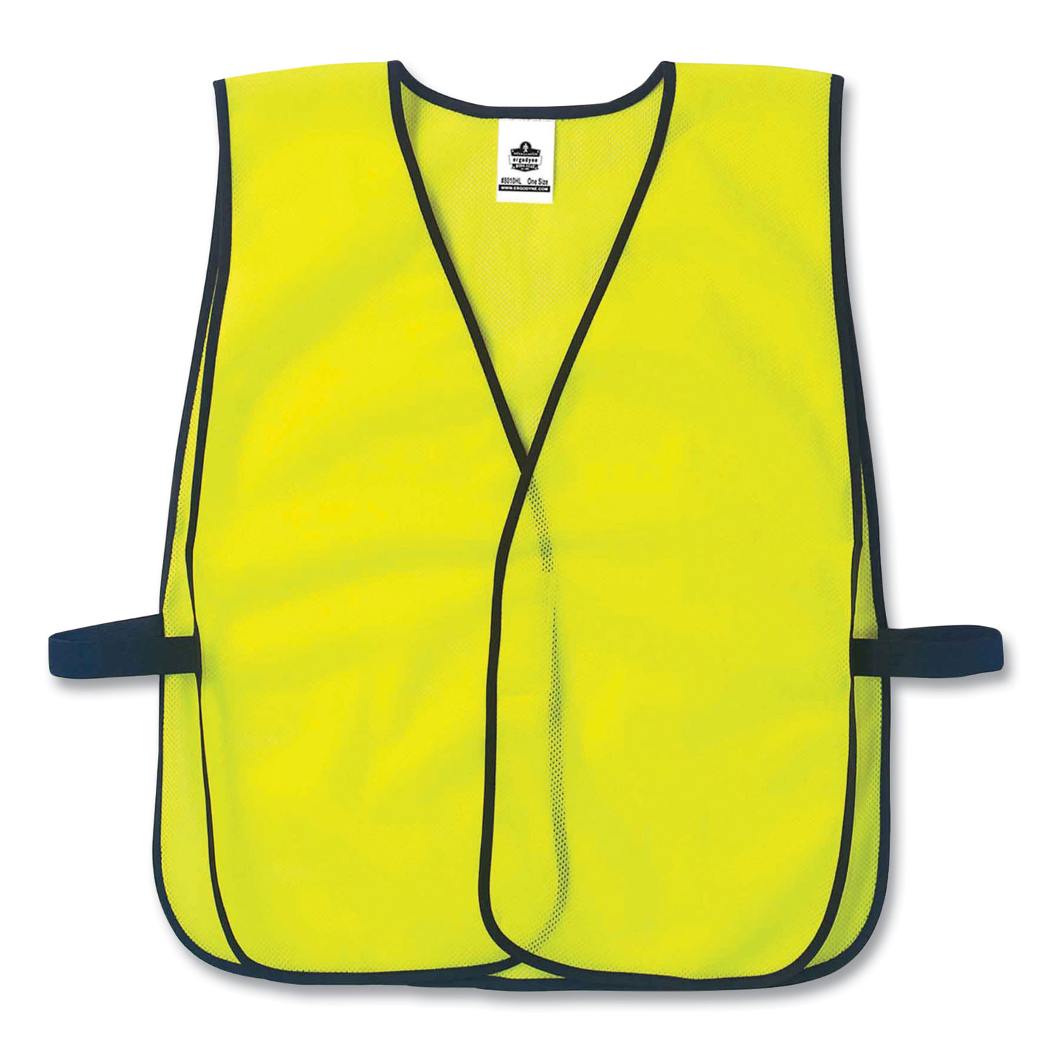 GloWear 8010HL Non-Certified Economy Vest, Polyester, One Size Fits Most, Lime