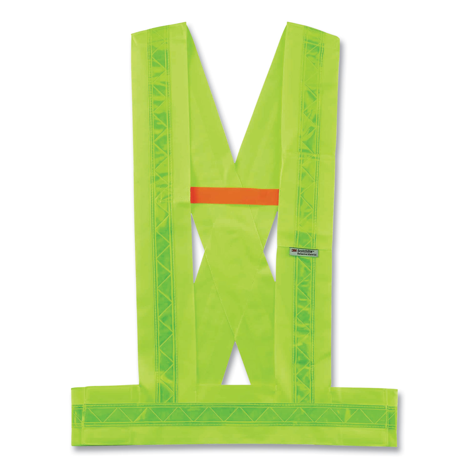 GloWear 8140BA Class 1 Breakaway Sash, Polyester, X-Large/2X-Large, Lime