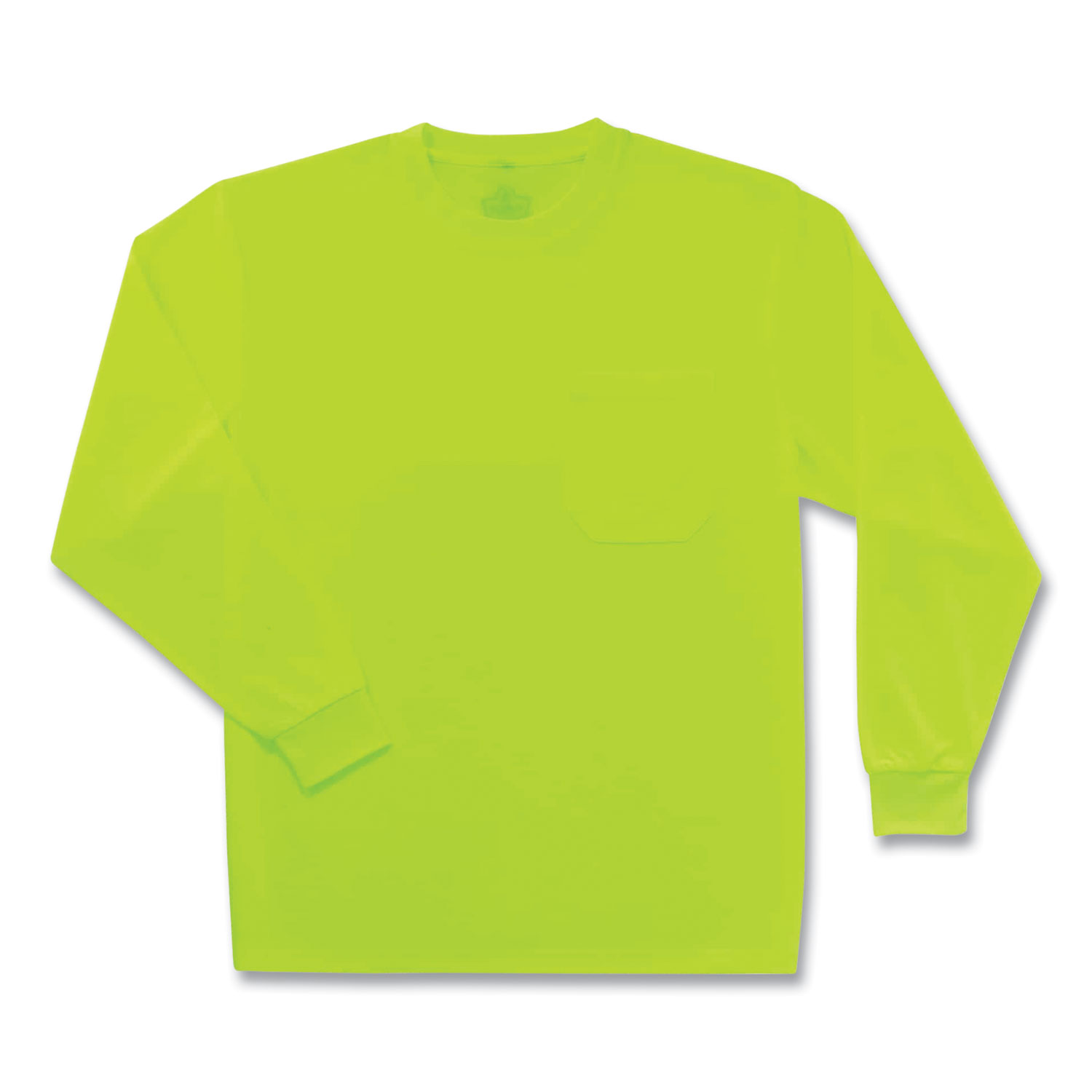 GloWear 8091 Non-Certified Hi-Vis Long Sleeve Shirt, 2X-Large, Lime