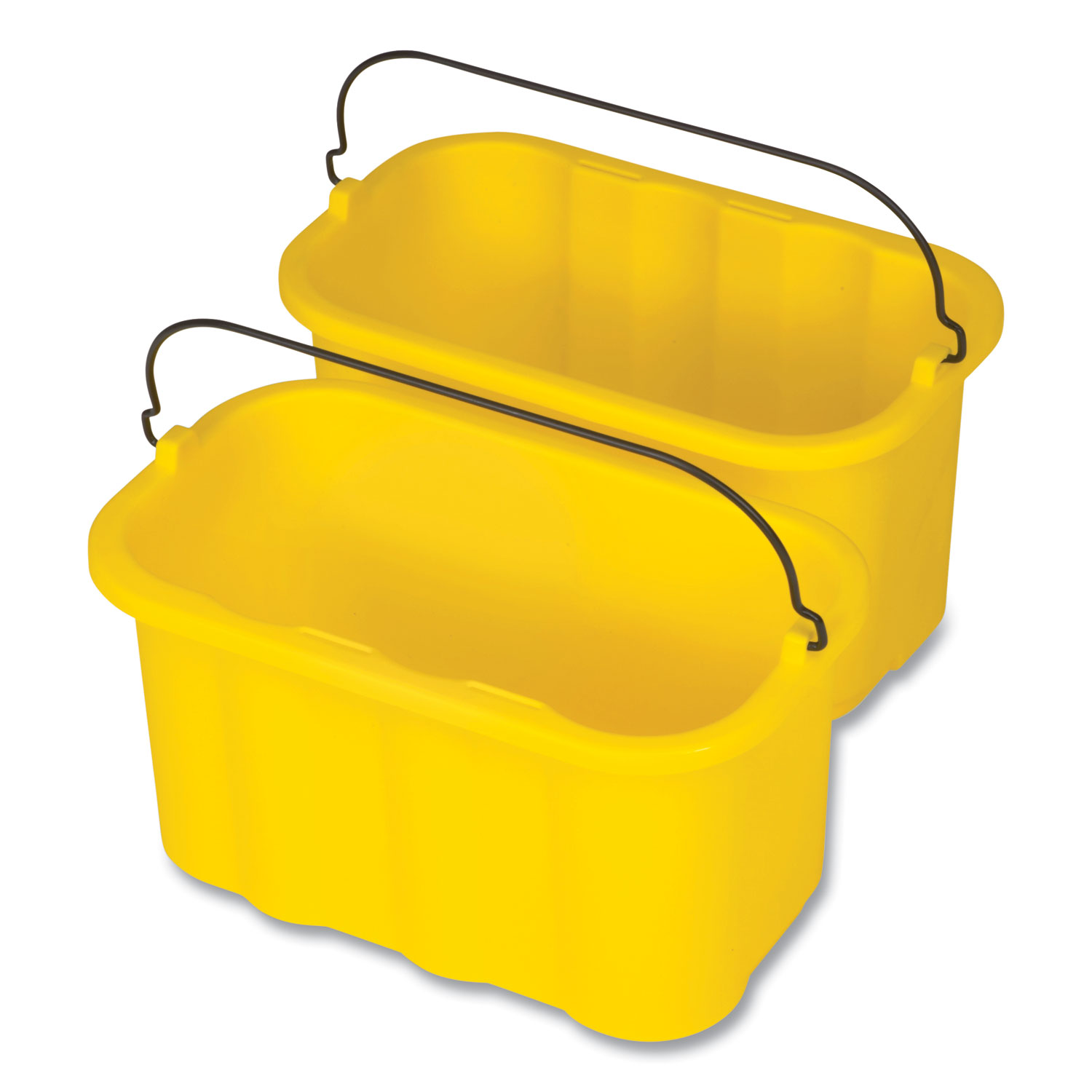 Heavy-Duty Cleaning Cart Caddy, 10-qt, Yellow, 6/Carton