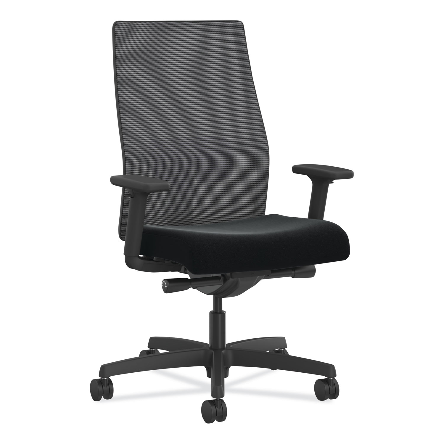 Ignition 2.0 4-Way Stretch Mid-Back Mesh Task Chair, Supports Up to 300 lb, 17″ to 21″ Seat Height, Black